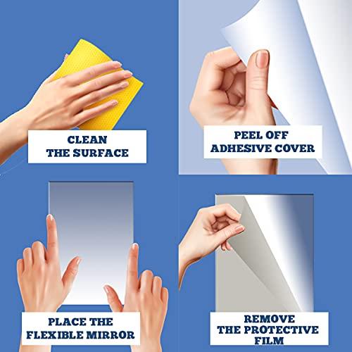 Hojas de Espejo Autoadhesivas Performore 10x15 cm - 12 Piezas