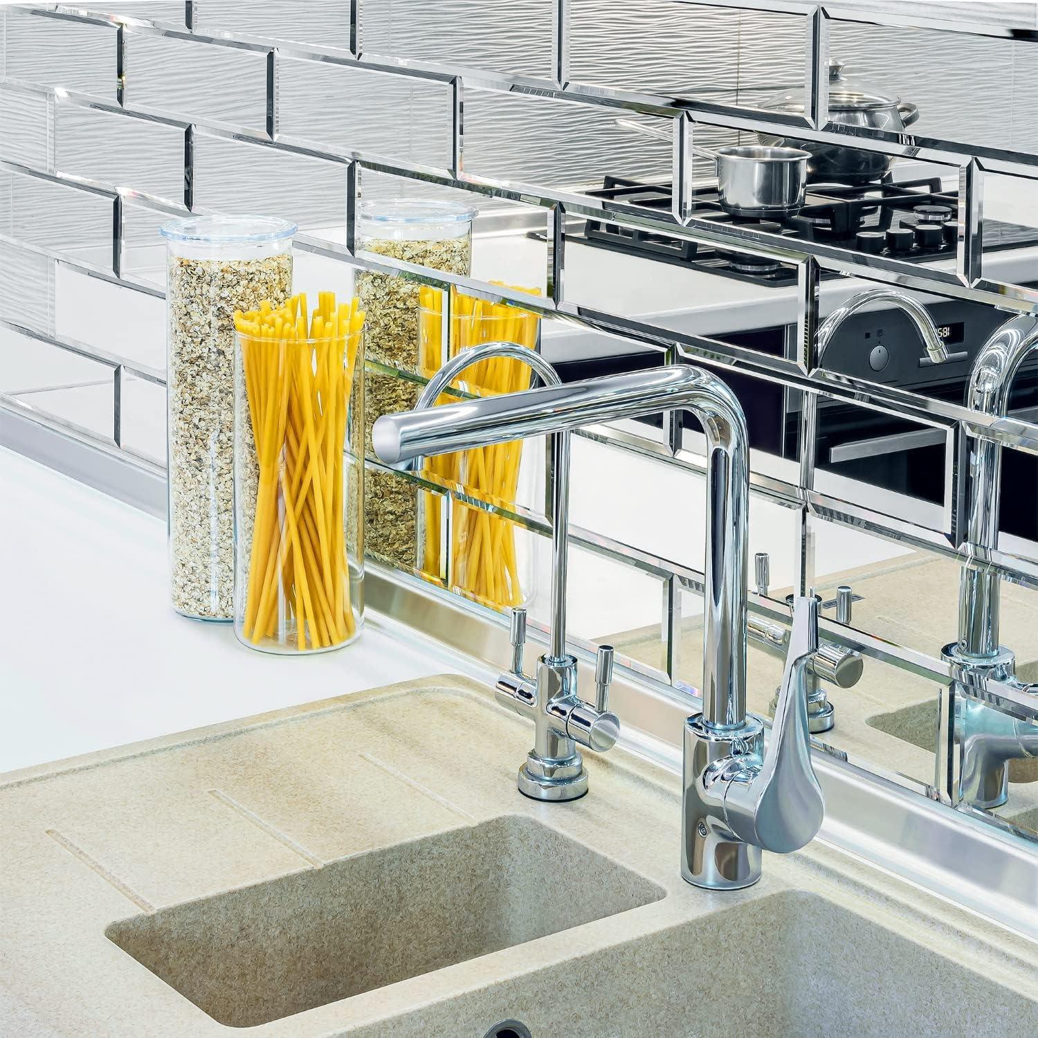 Azulejos de Espejo Biselados Tilebay 3x10 cm - 10 Piezas