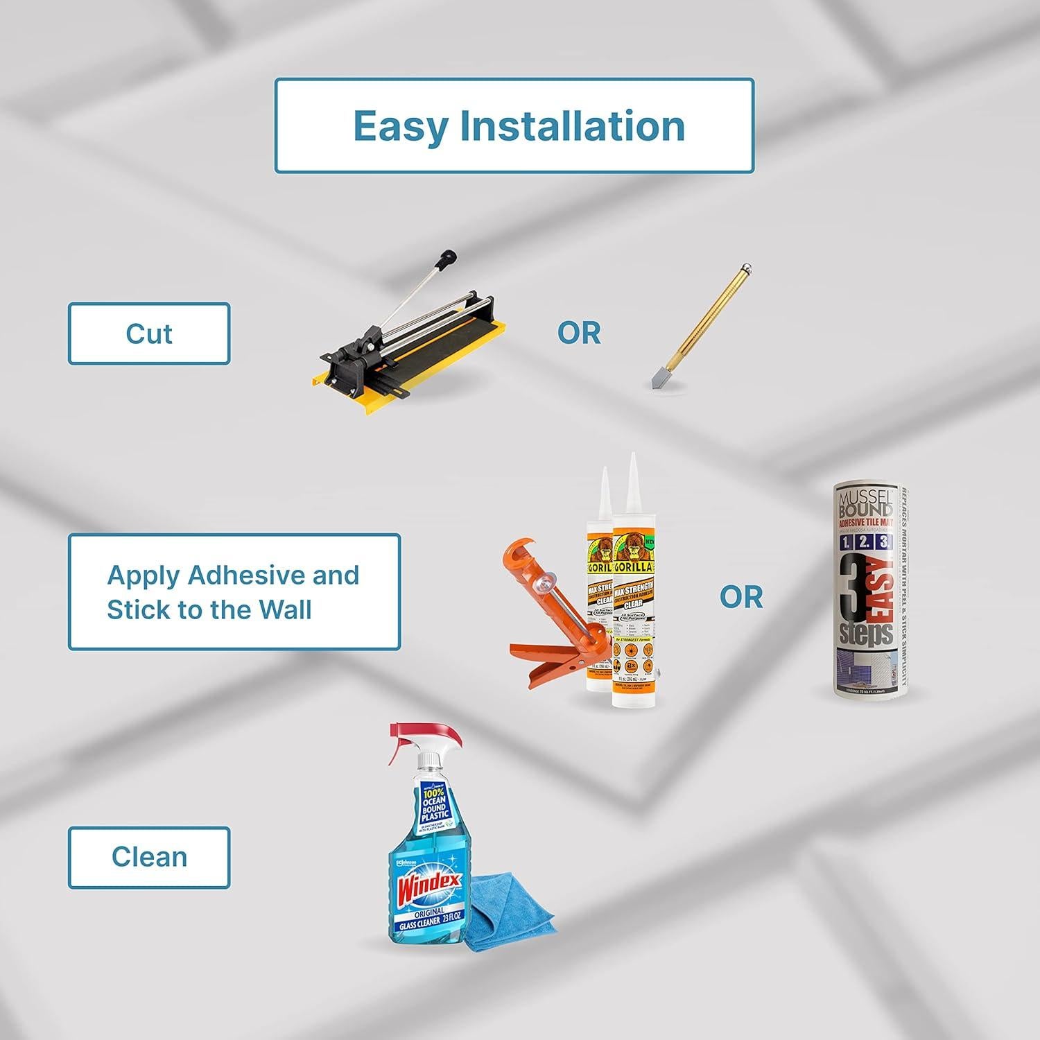 Azulejos de Espejo Biselados Tilebay 3x10 cm - 10 Piezas