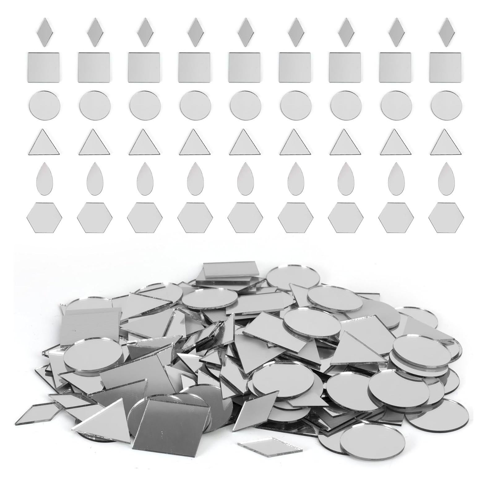 Azulejos de Mosaico PP OPOUNT 300 Piezas Espejo 2.54 cm