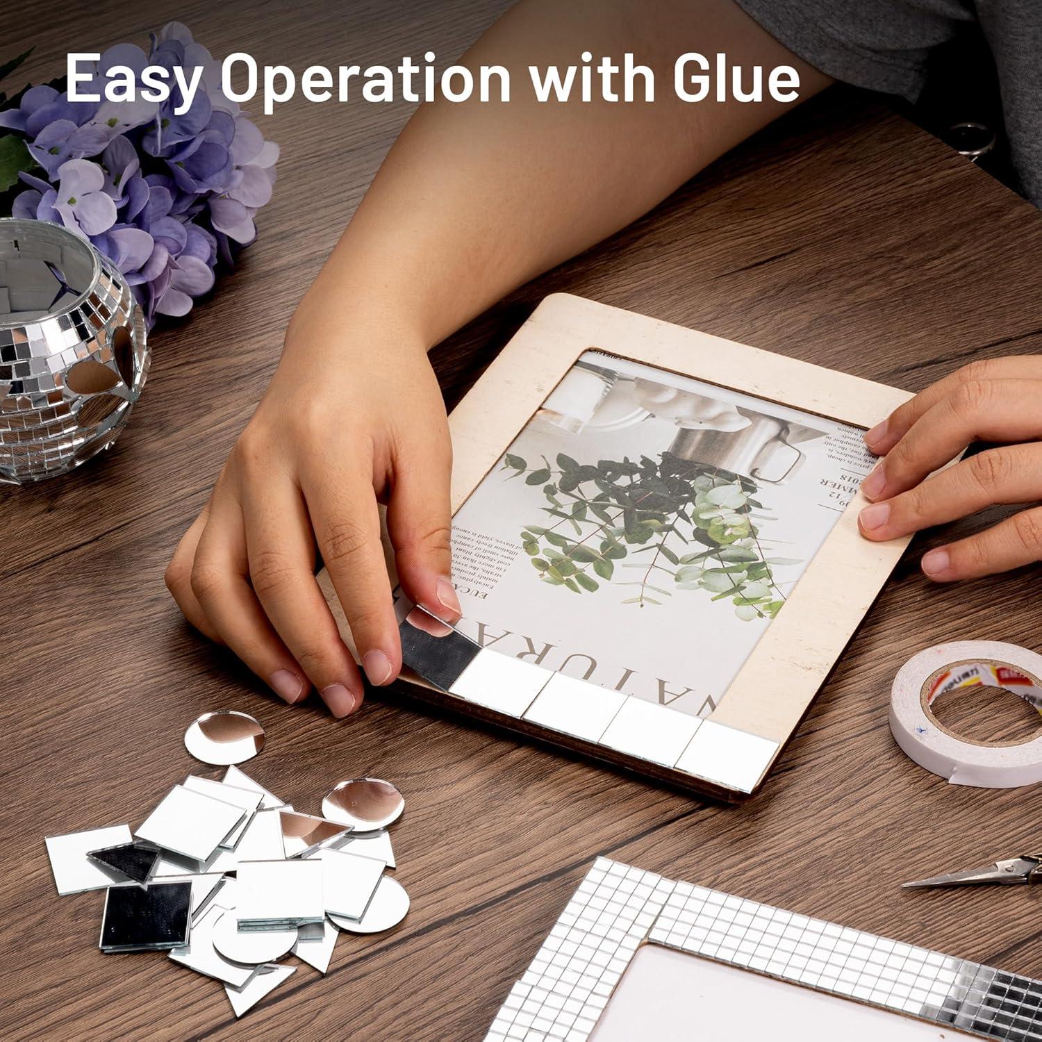 Azulejos de Mosaico PP OPOUNT 300 Piezas Espejo 2.54 cm