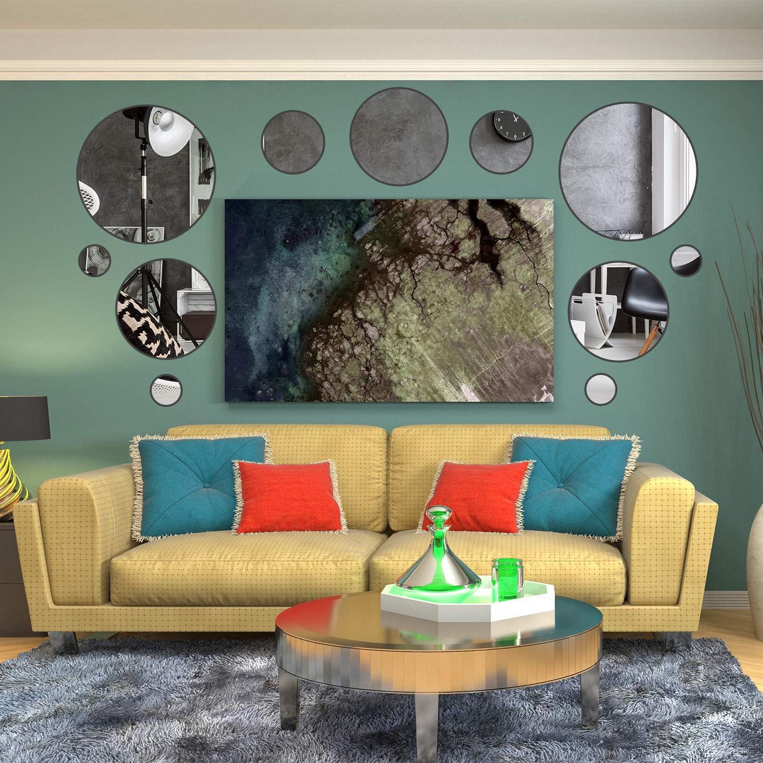 Set de 52 Pegatinas de Espejo Flexible Aneco - 4 Tamaños