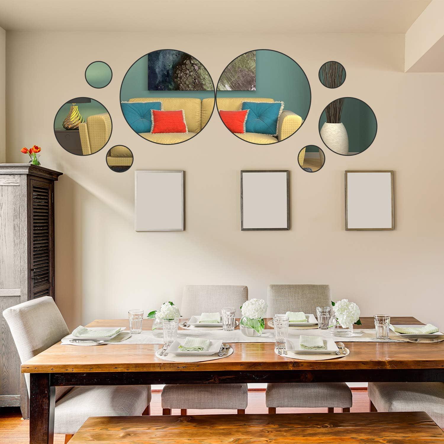 Set de 52 Pegatinas de Espejo Flexible Aneco - 4 Tamaños