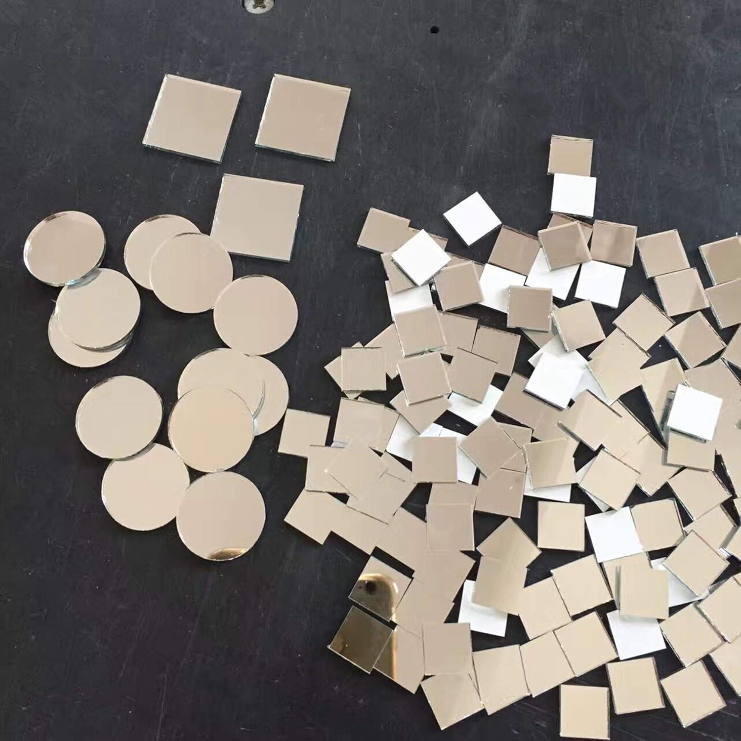 Juego de 100 Mosaicos de Espejo de Vidrio MEYA 2x2cm