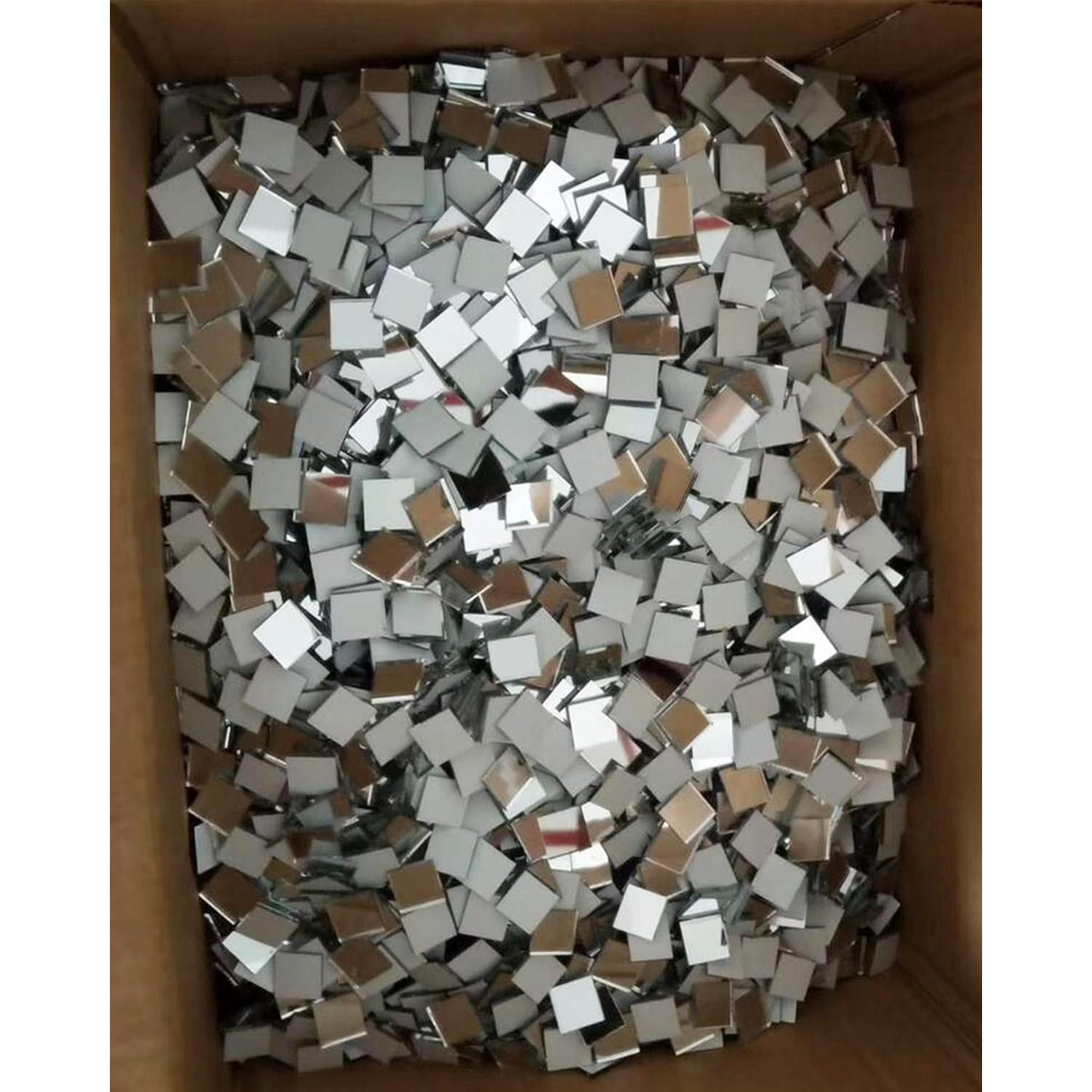 Juego de 100 Mosaicos de Espejo de Vidrio MEYA 2x2cm