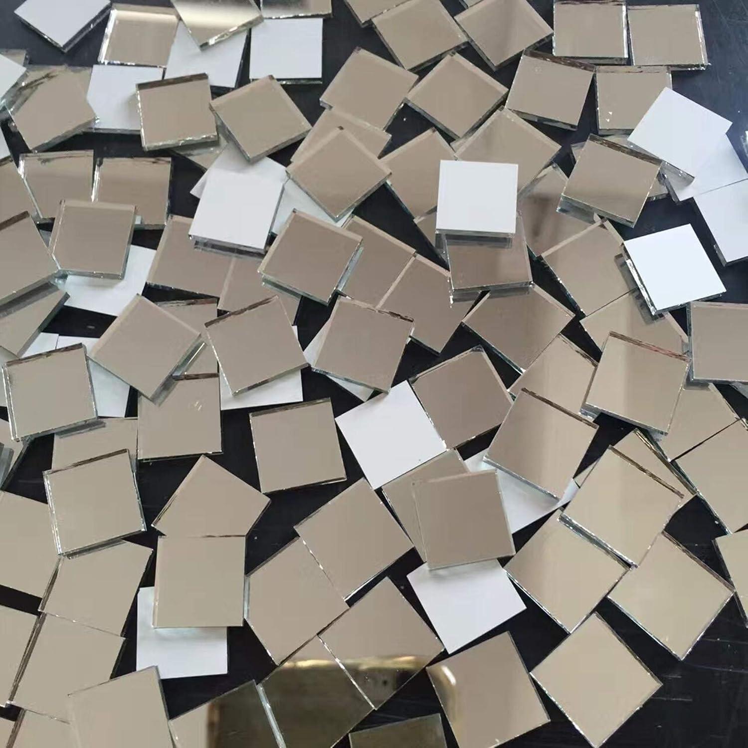 Juego de 100 Mosaicos de Espejo de Vidrio MEYA 2x2cm