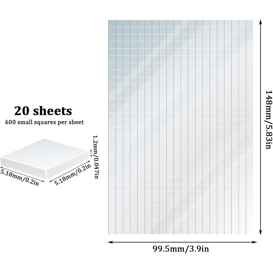 Azulejos de Espejo Autoadhesivos OTYMIOW 12000 Piezas Plata 5x5mm