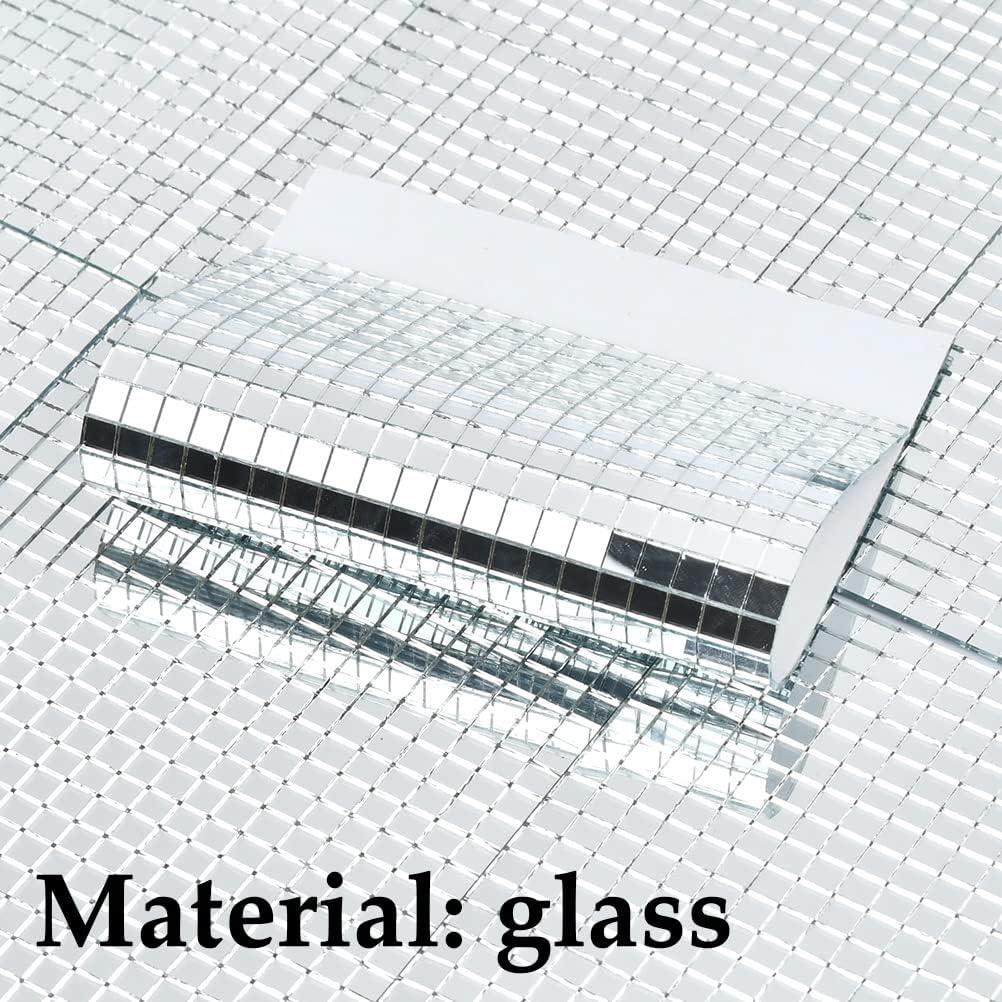 Azulejos de Espejo Autoadhesivos OTYMIOW 12000 Piezas Plata 5x5mm