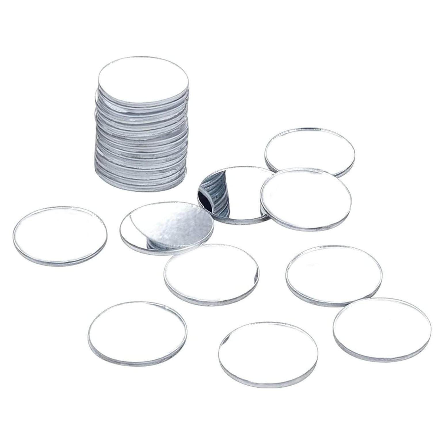 20 Espejos Redondos Autoadhesivos DARENYI 6cm para Manualidades