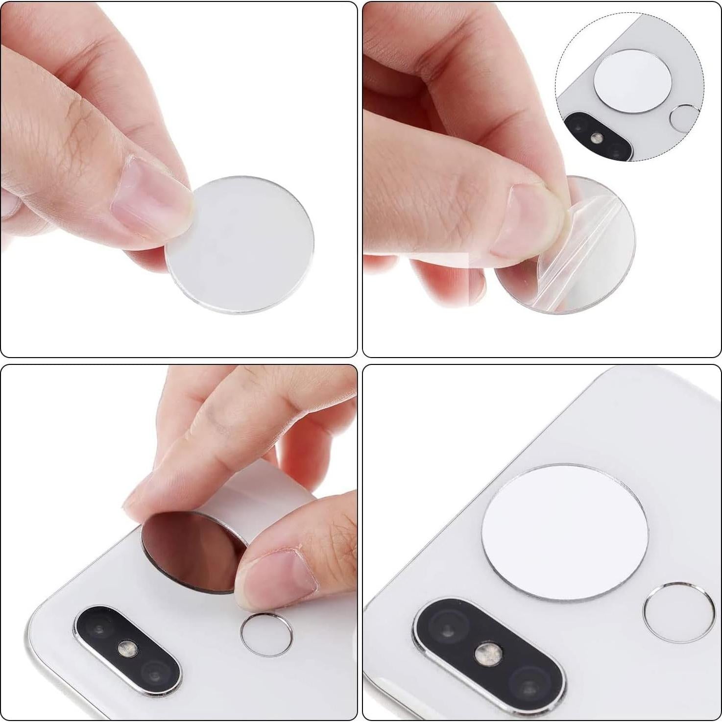 20 Espejos Redondos Autoadhesivos DARENYI 6cm para Manualidades