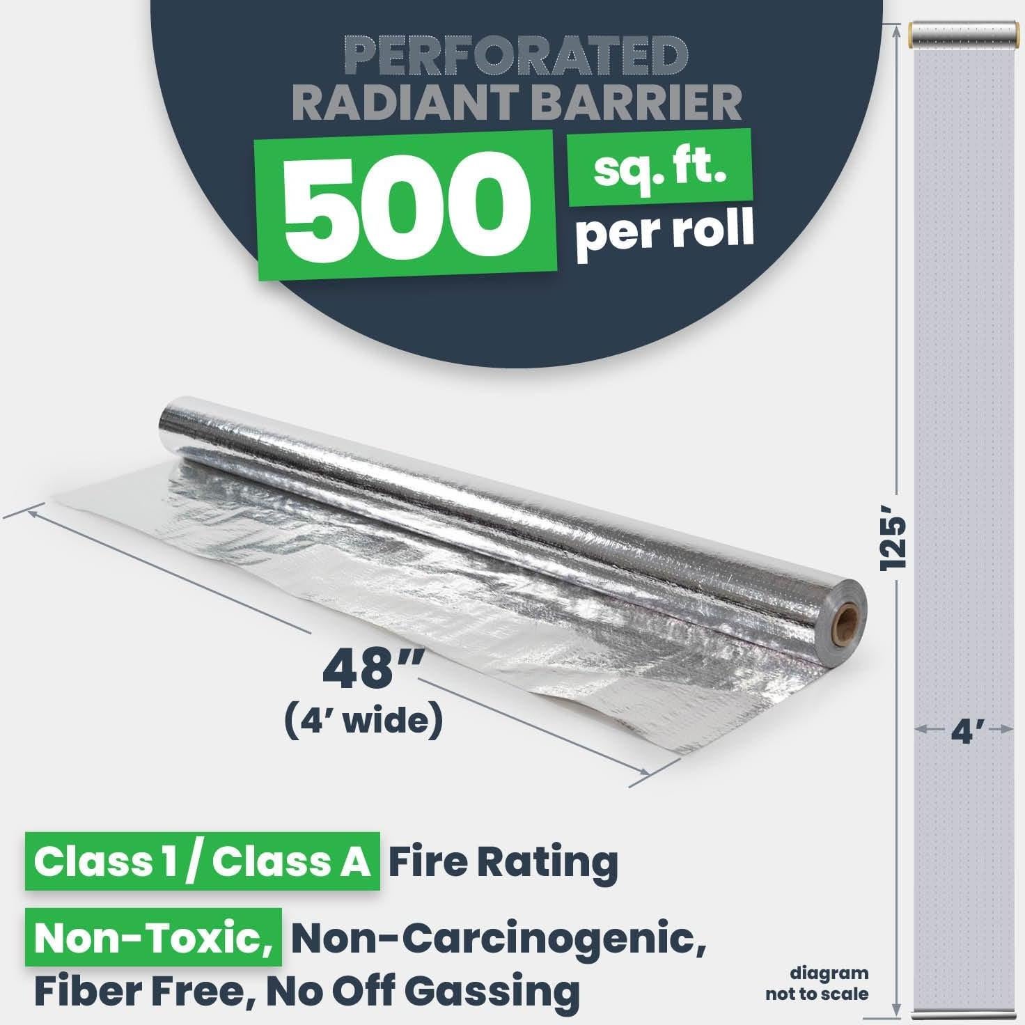 Barrera Radiante Perforada EcoFoil 46.45 m² Aislamiento