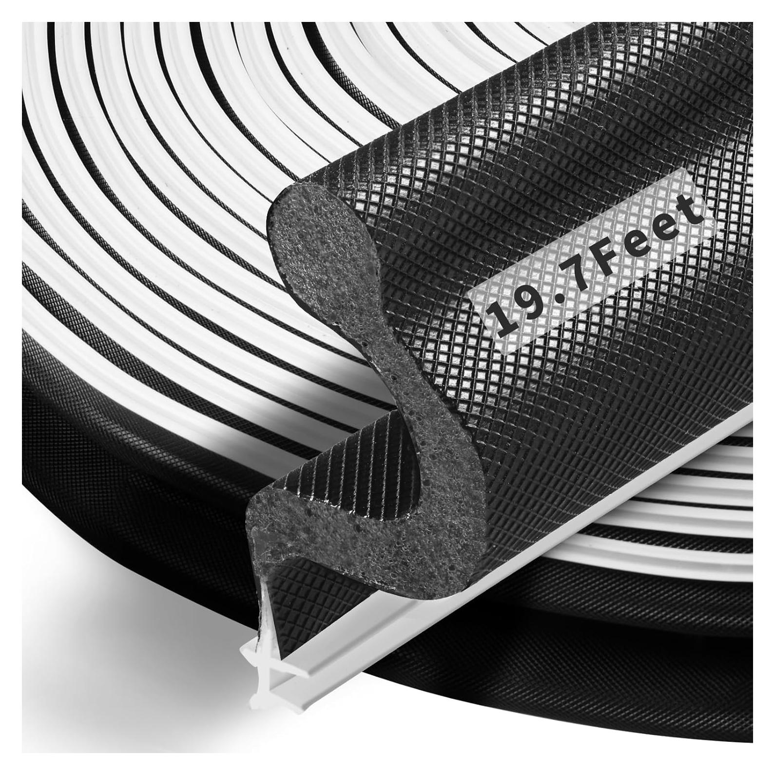 Tira de Sellado para Puertas BISOTHAI 6m Aislamiento Negro