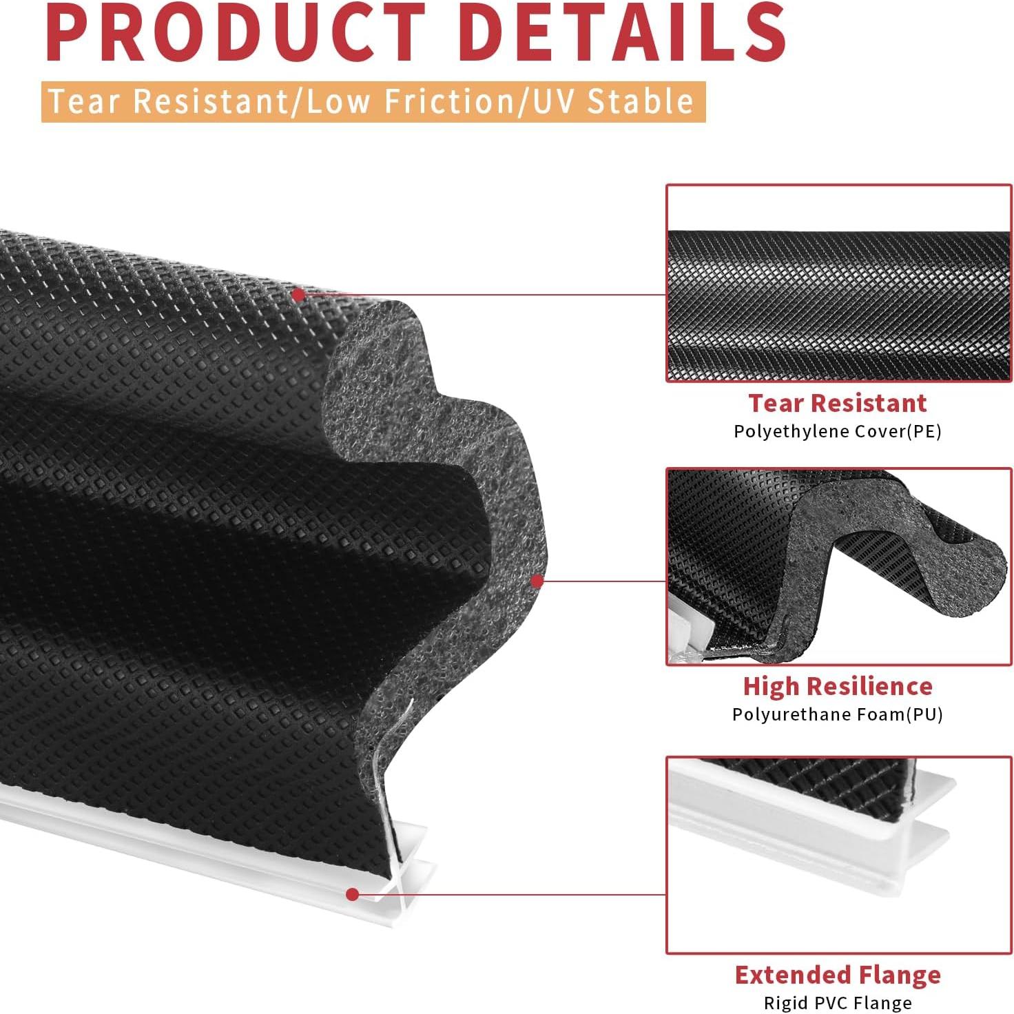 Tira de Sellado para Puertas BISOTHAI 6m Aislamiento Negro