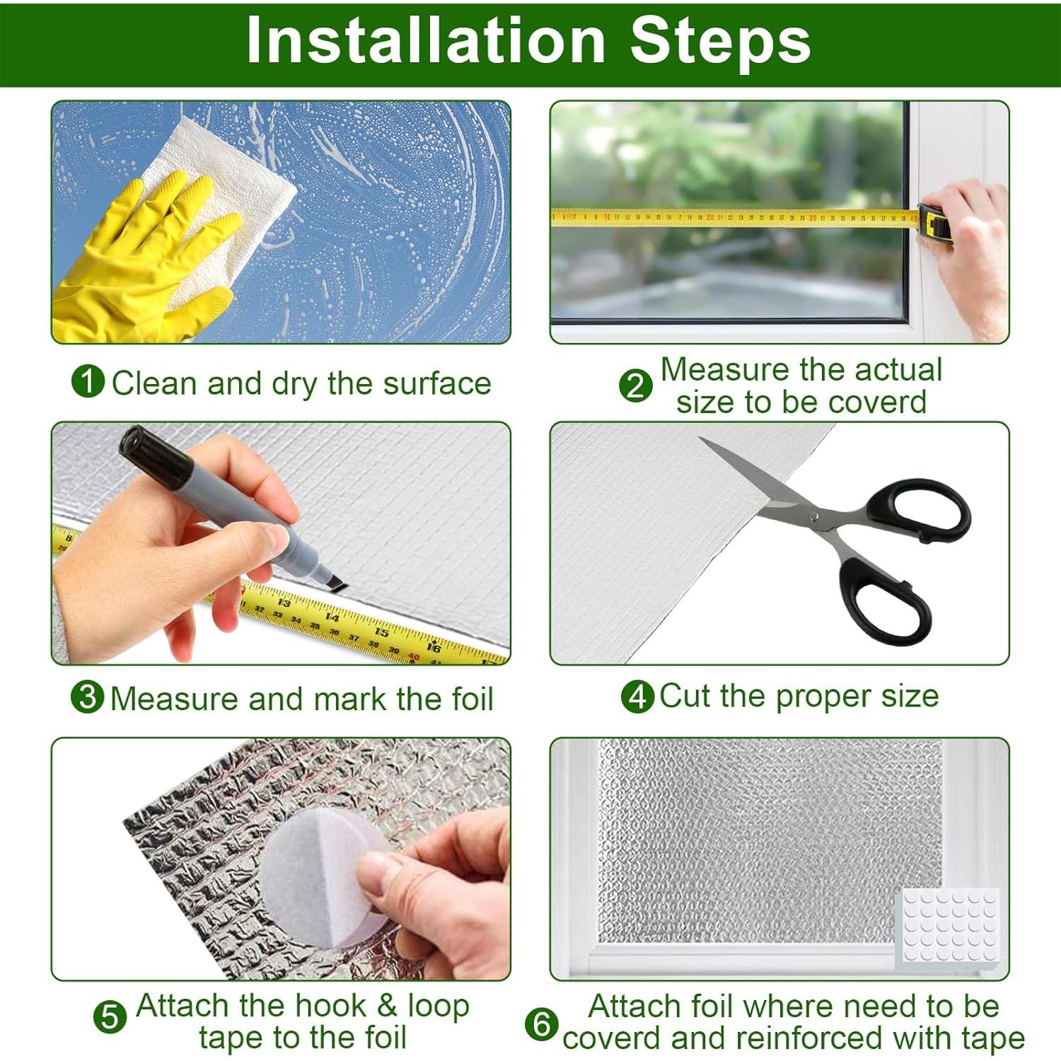 Kit Aislamiento Ventanas Aukivon 60cm x 6.1m Reflectante