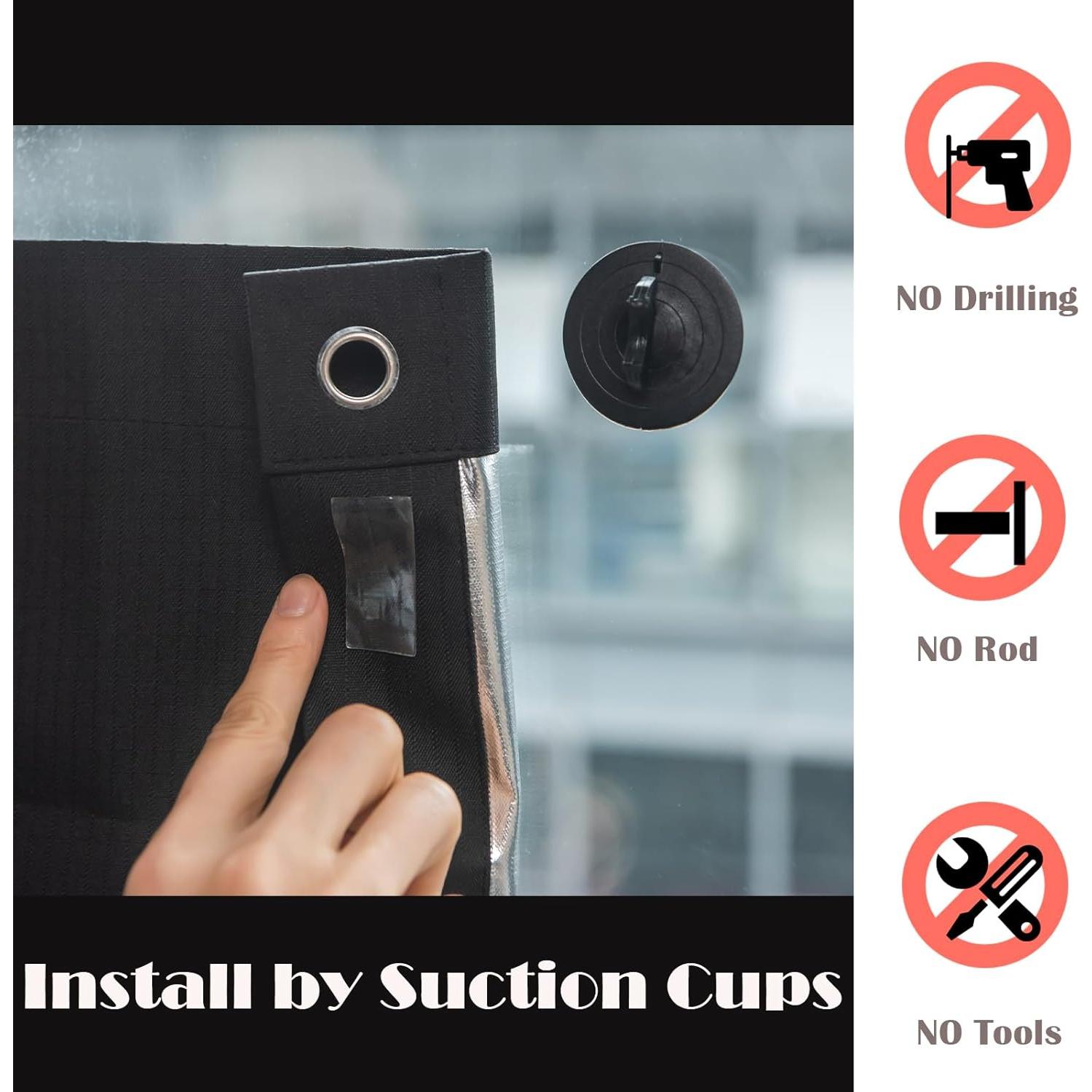 Cortina Blackout Oxdigi 38.1 x 74.9 cm con Ventosas Aislante