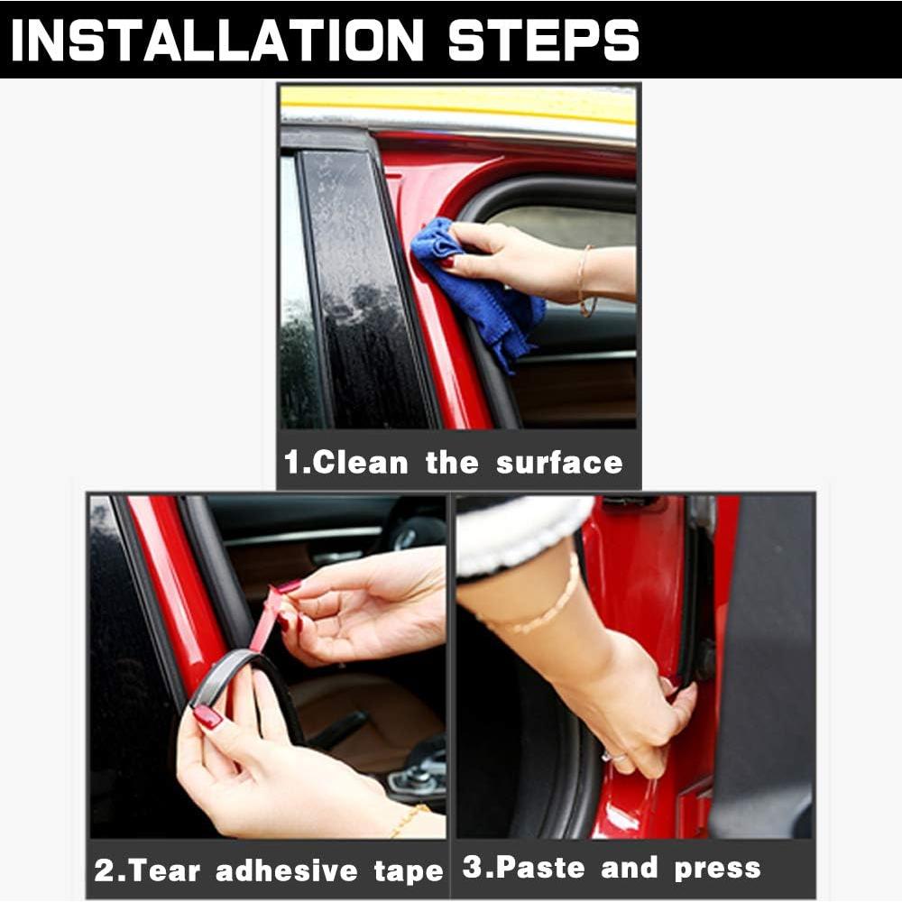 Tira de Sellado en L CloudBuyer 5m Goma Aislante Negro