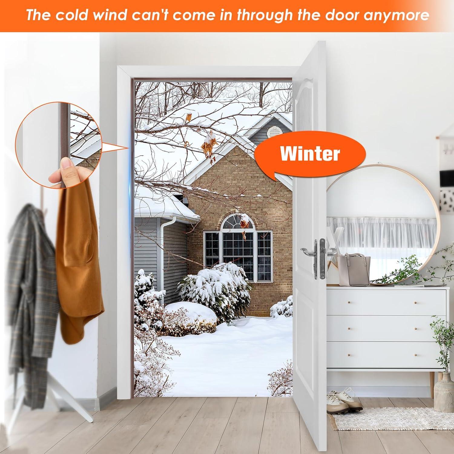 Tira de Sellado para Puertas YOUSHARES 6m Caucho Marrón