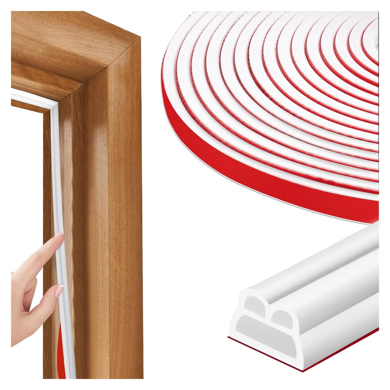 Burlete de Puerta ZWZIOO 12.19m Aislamiento Acústico Blanco