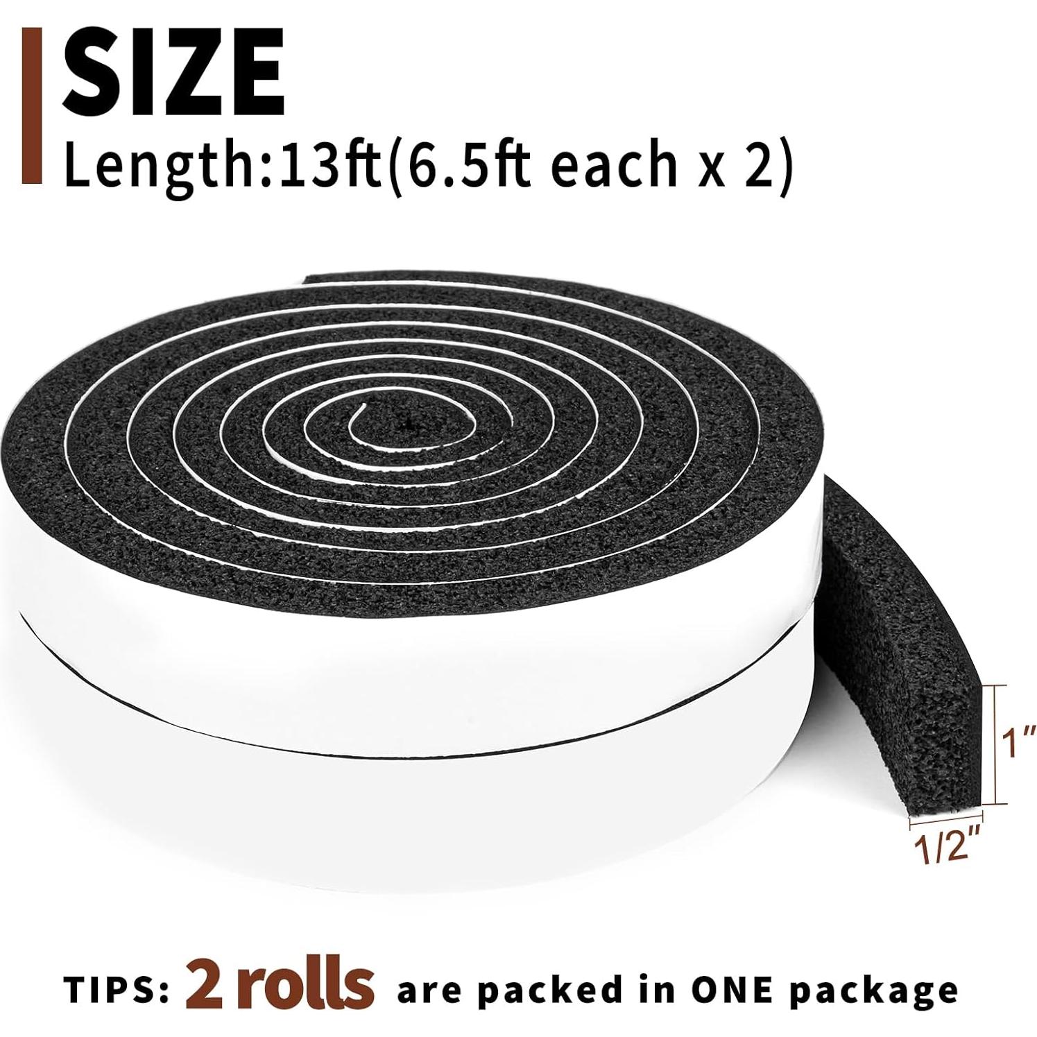 Cinta de Espuma Adhesiva Yotache 1" x 1/2" (2.54 cm x 1.27 cm) 3.96 m