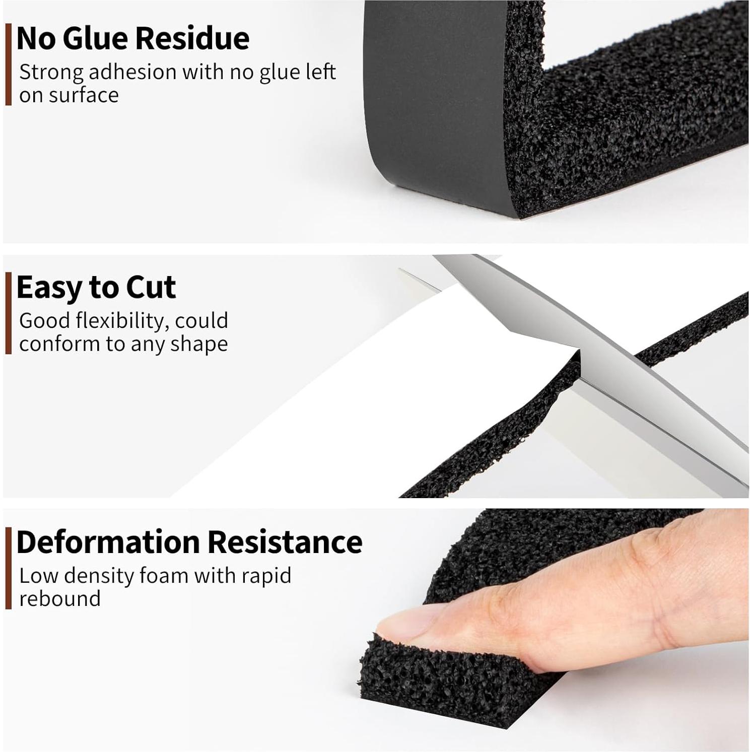 Cinta de Espuma Adhesiva Yotache 1" x 1/2" (2.54 cm x 1.27 cm) 3.96 m