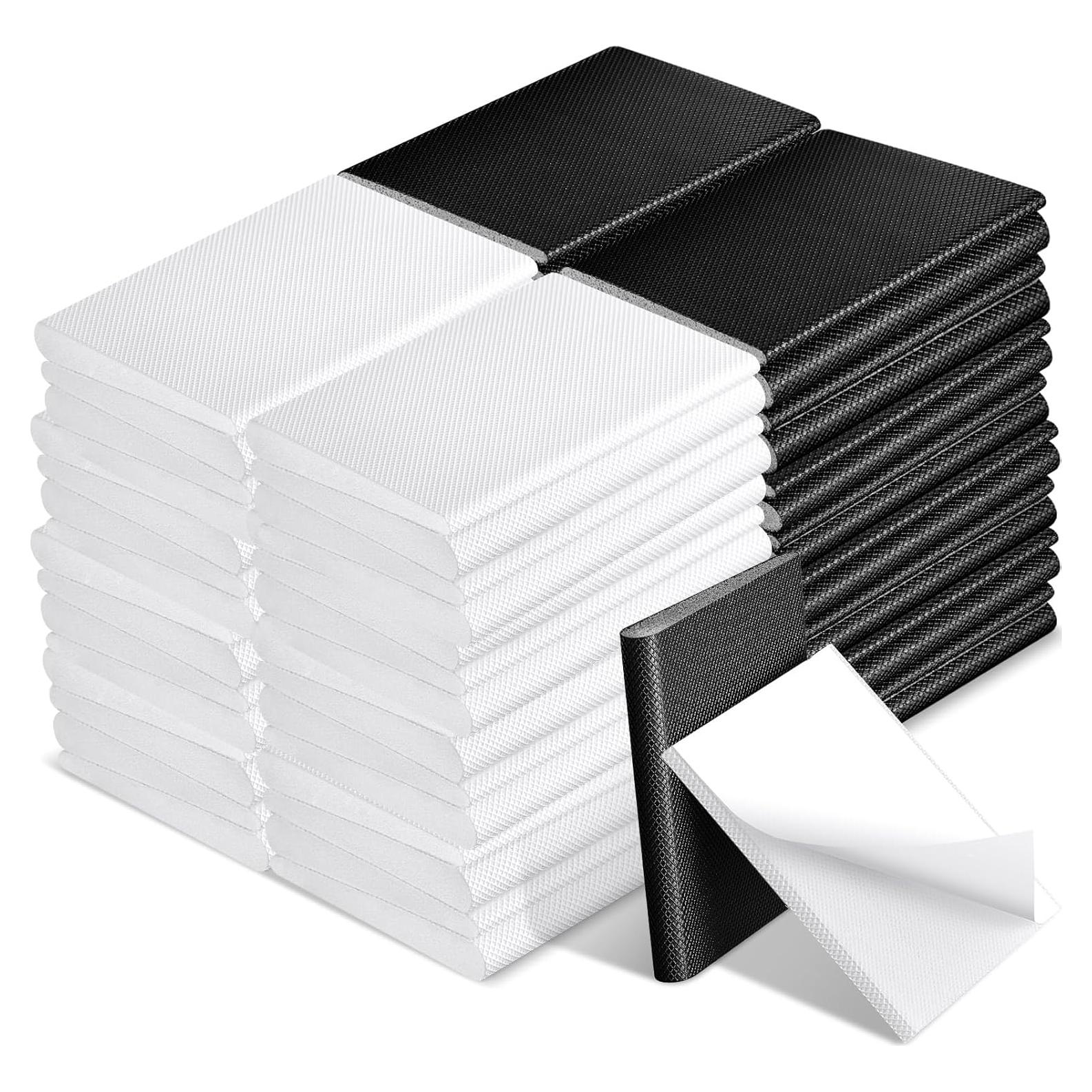 Zonon Sello de Esquina para Puerta 16 Piezas Adhesivo Negro/Blanco