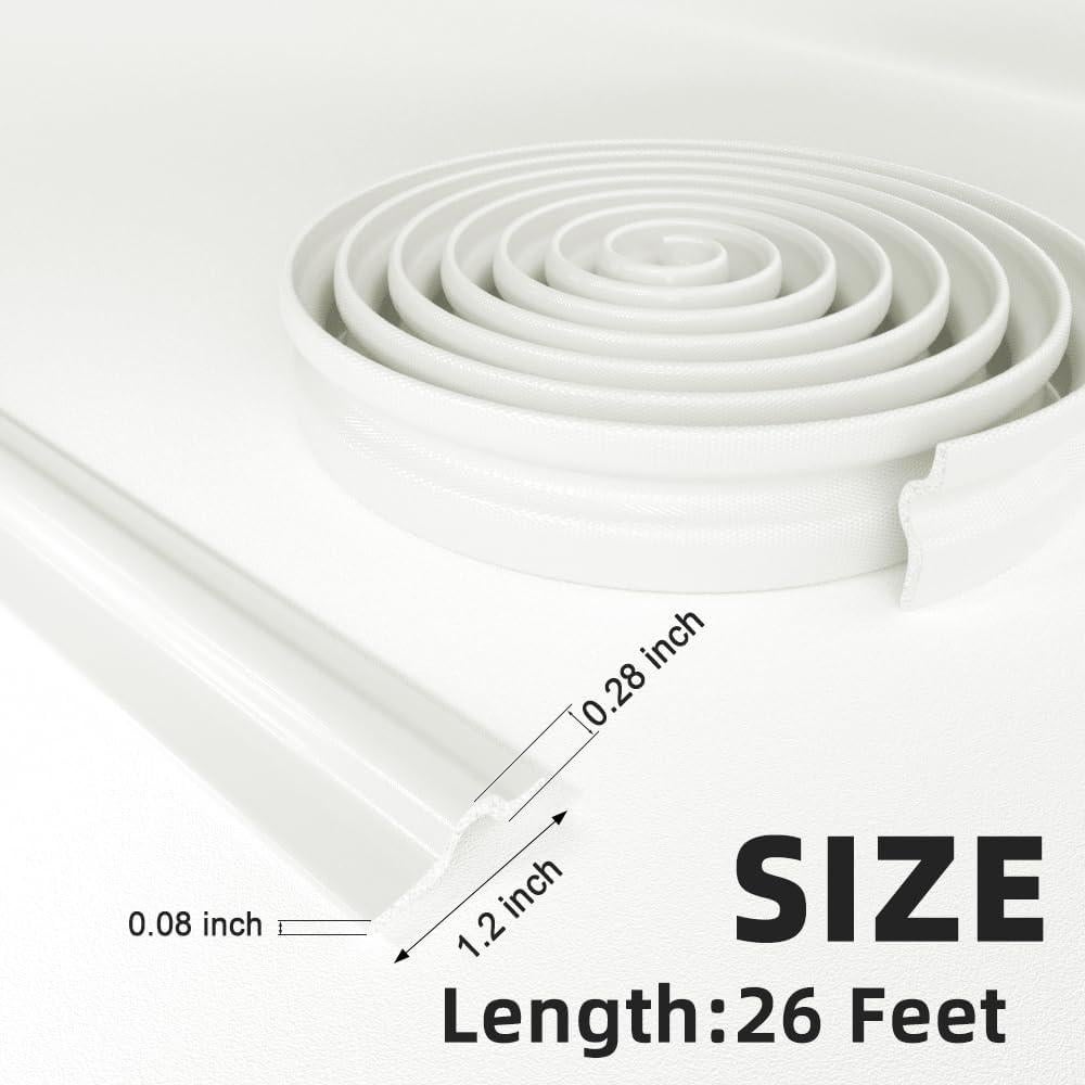 Tira de Aislamiento Acústico 26 Pies ESUFEIR Espuma PU Blanca
