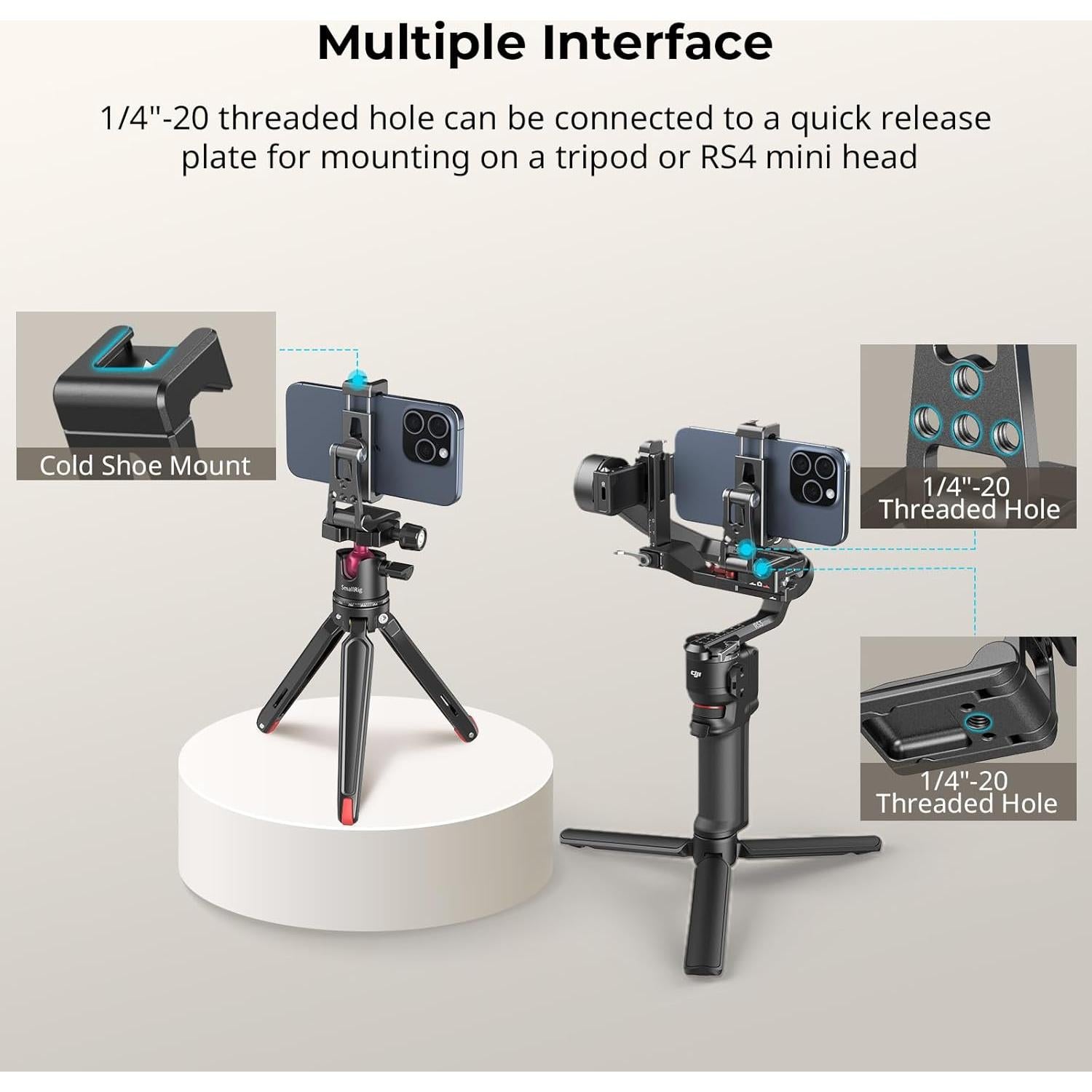 Soporte de Teléfono SmallRig 4611 para Trípode Arca-Swiss