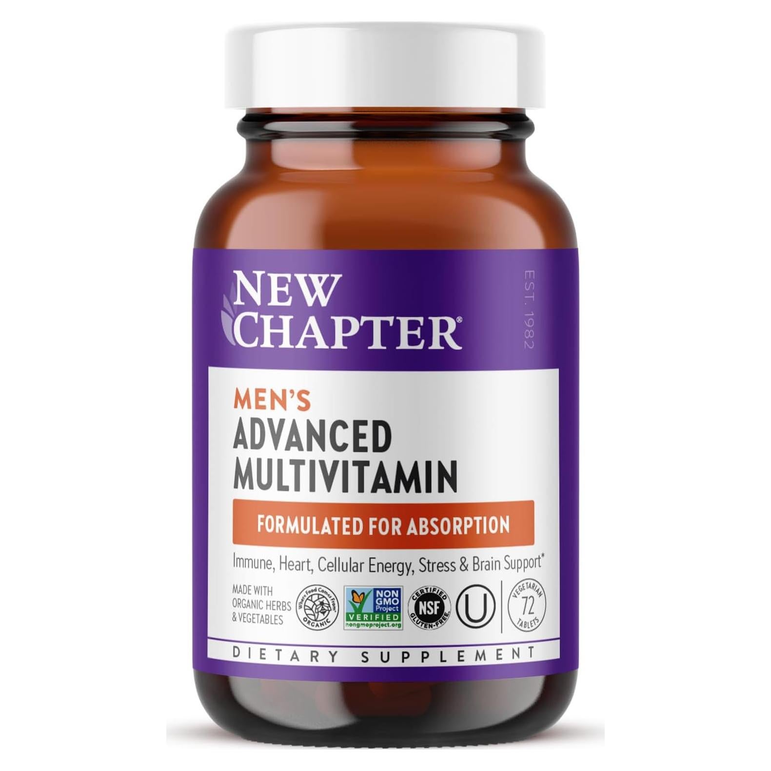 Multivitamínico Avanzado para Hombres New Chapter 72 tabletas