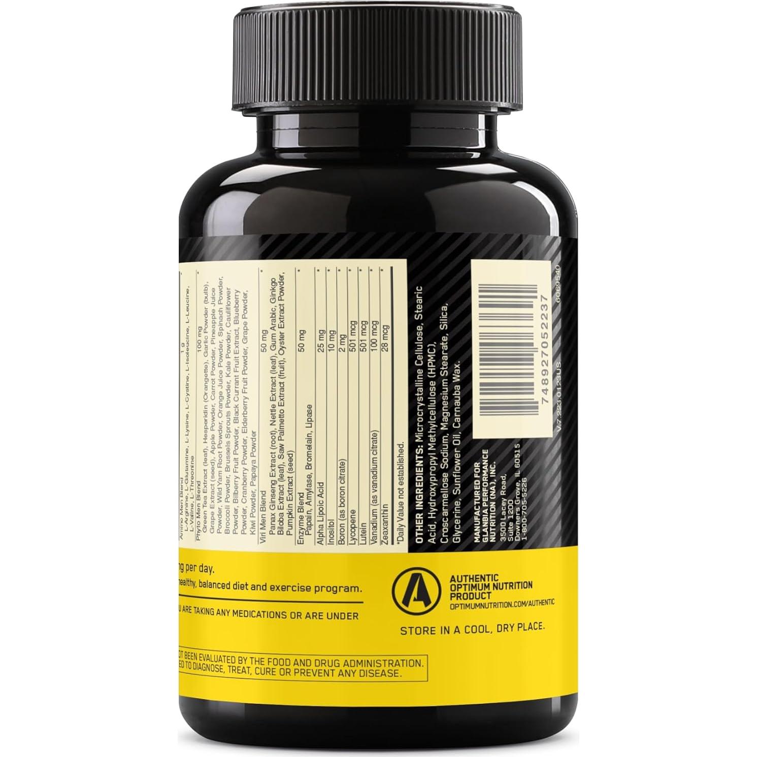 Optimum Nutrition Opti-Men Multivitamínico Diario 90 Tabletas