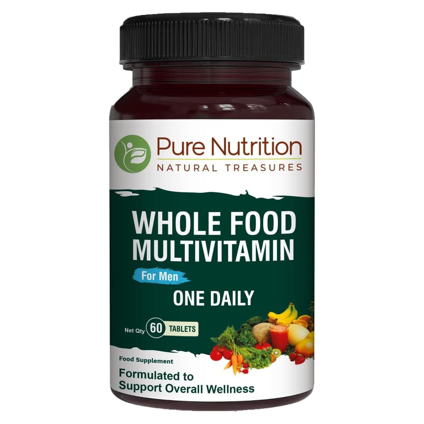 Multivitamínico Natural para Hombres Pure Nutrition 60 Tabletas