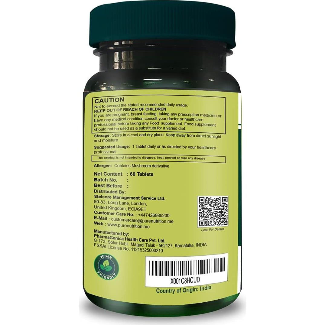 Multivitamínico Natural para Hombres Pure Nutrition 60 Tabletas