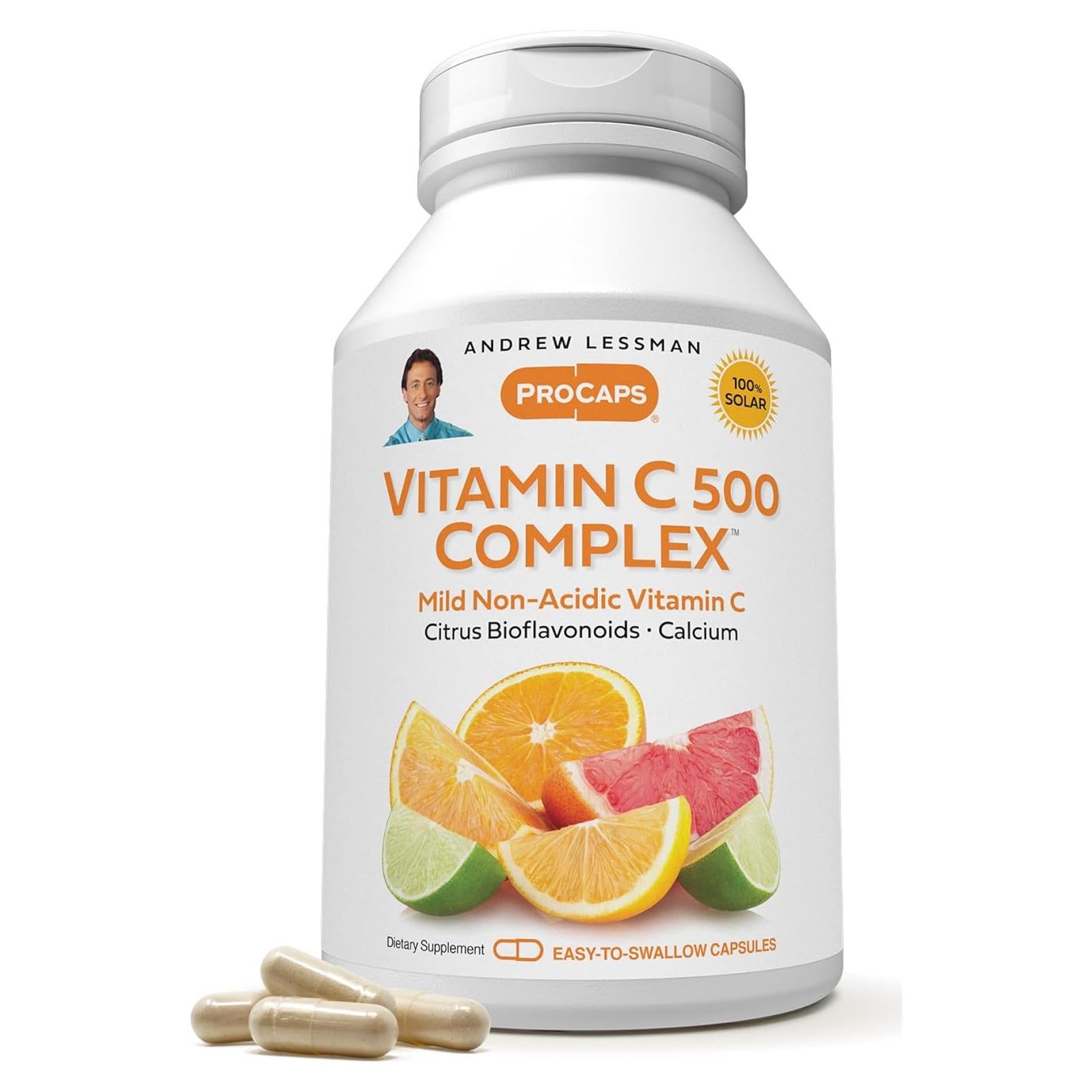 ANDREW LESSMAN Complejo de Vitamina C 500 - 60 Cápsulas No Ácidas