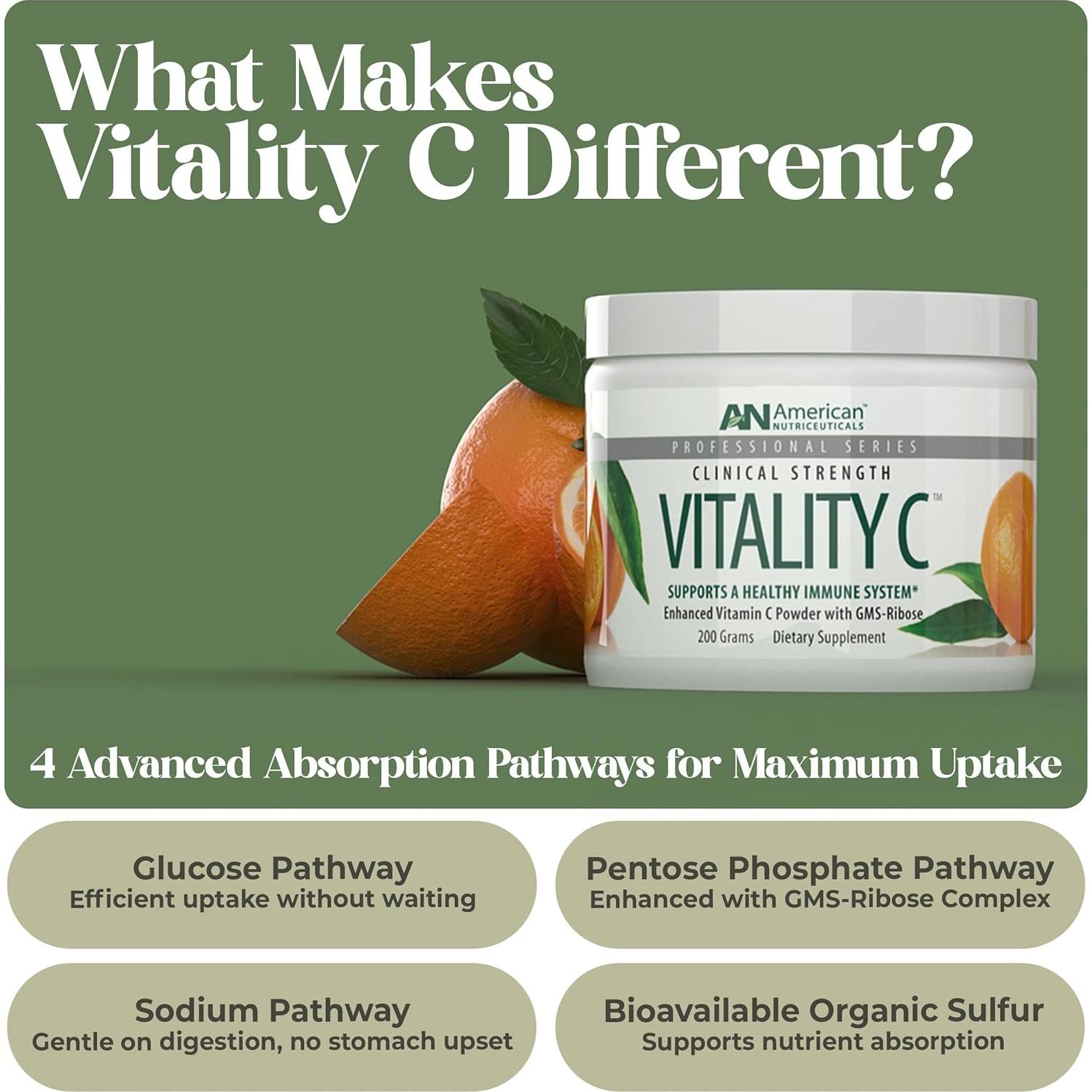 Polvo de Vitamina C Vitalidad C - 4000mg - Soporte Inmunológico