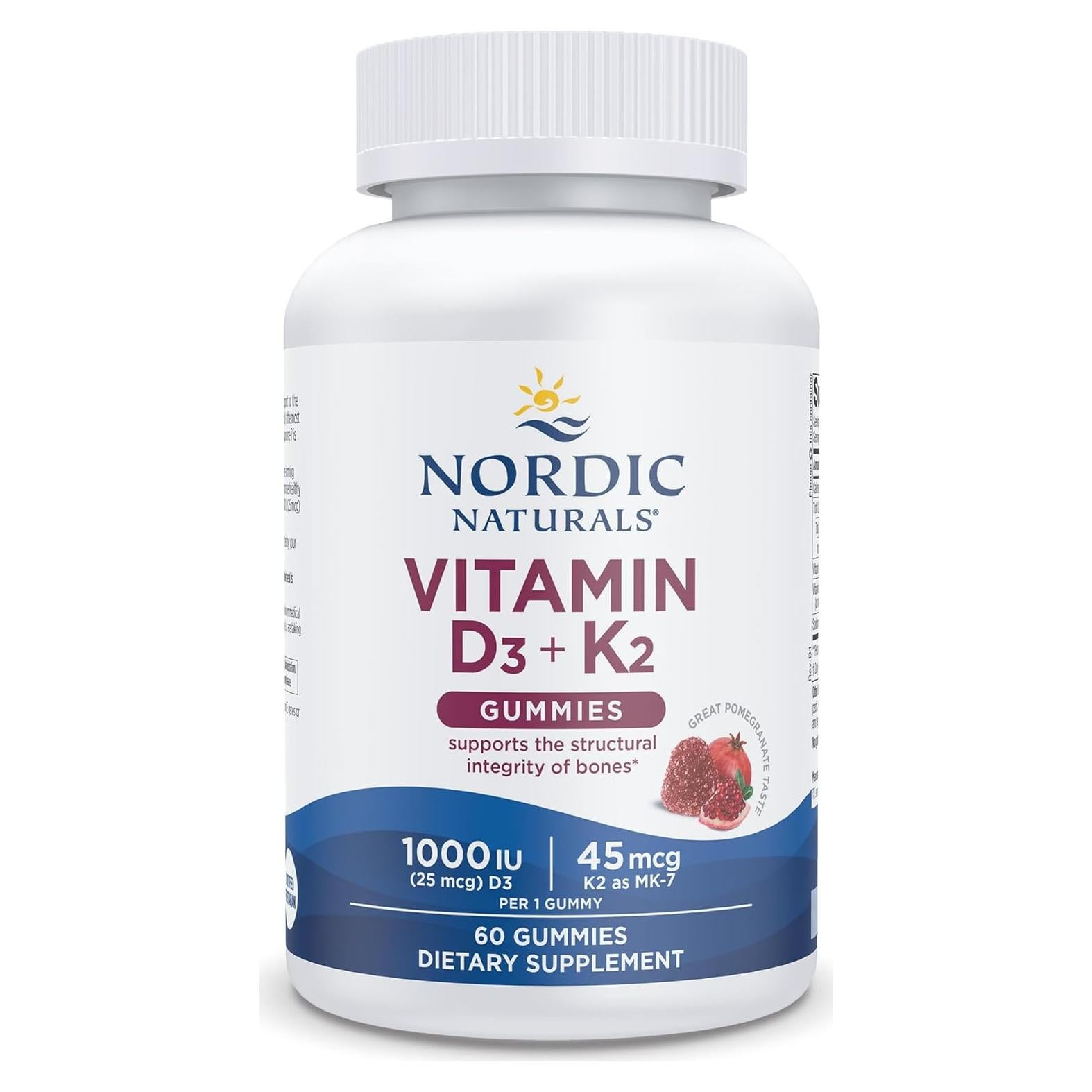 Gomitas de Vitamina D3 + K2 Nordic Naturals 60 Unidades 1000 UI