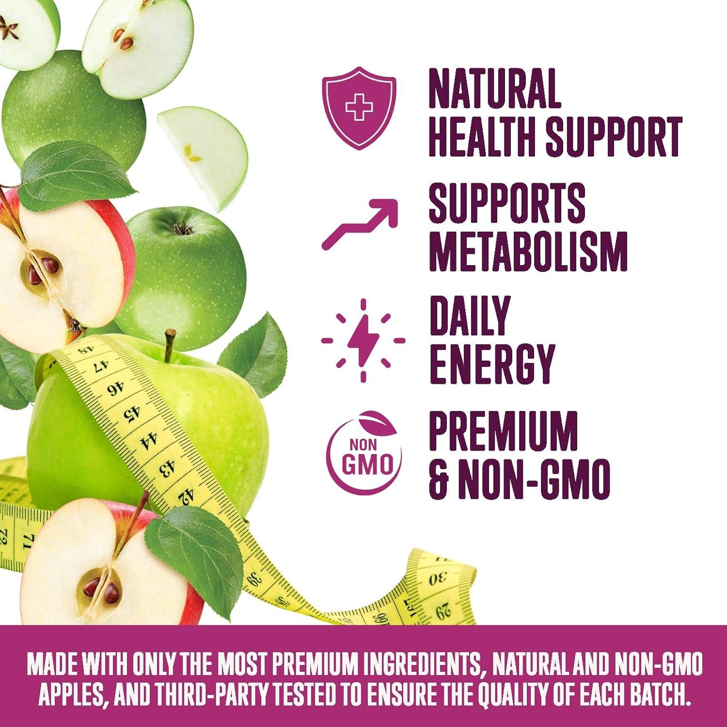 Gomitas de Vinagre de Sidra de Manzana Nature's Nutrition 1000mg - 60 Unidades