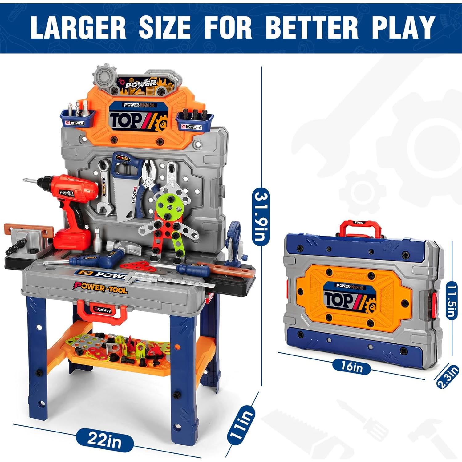 Juego de Banco de Herramientas para Niños Shantou 132 Piezas