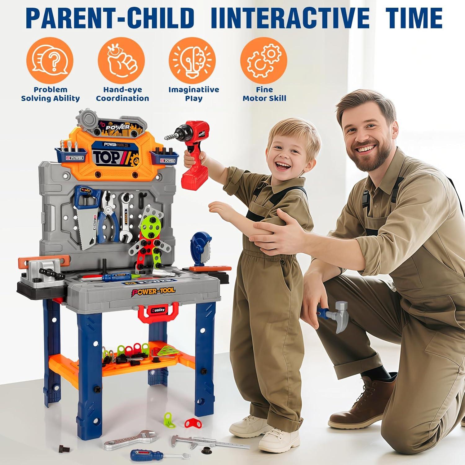 Juego de Banco de Herramientas para Niños Shantou 132 Piezas