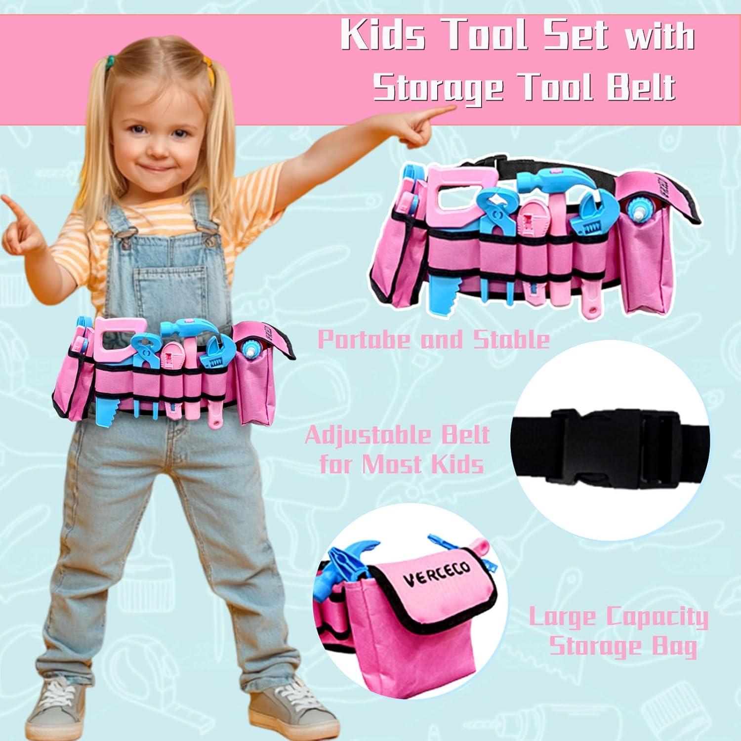 Juego de Herramientas para Niños 55 Piezas Verceco Rosa