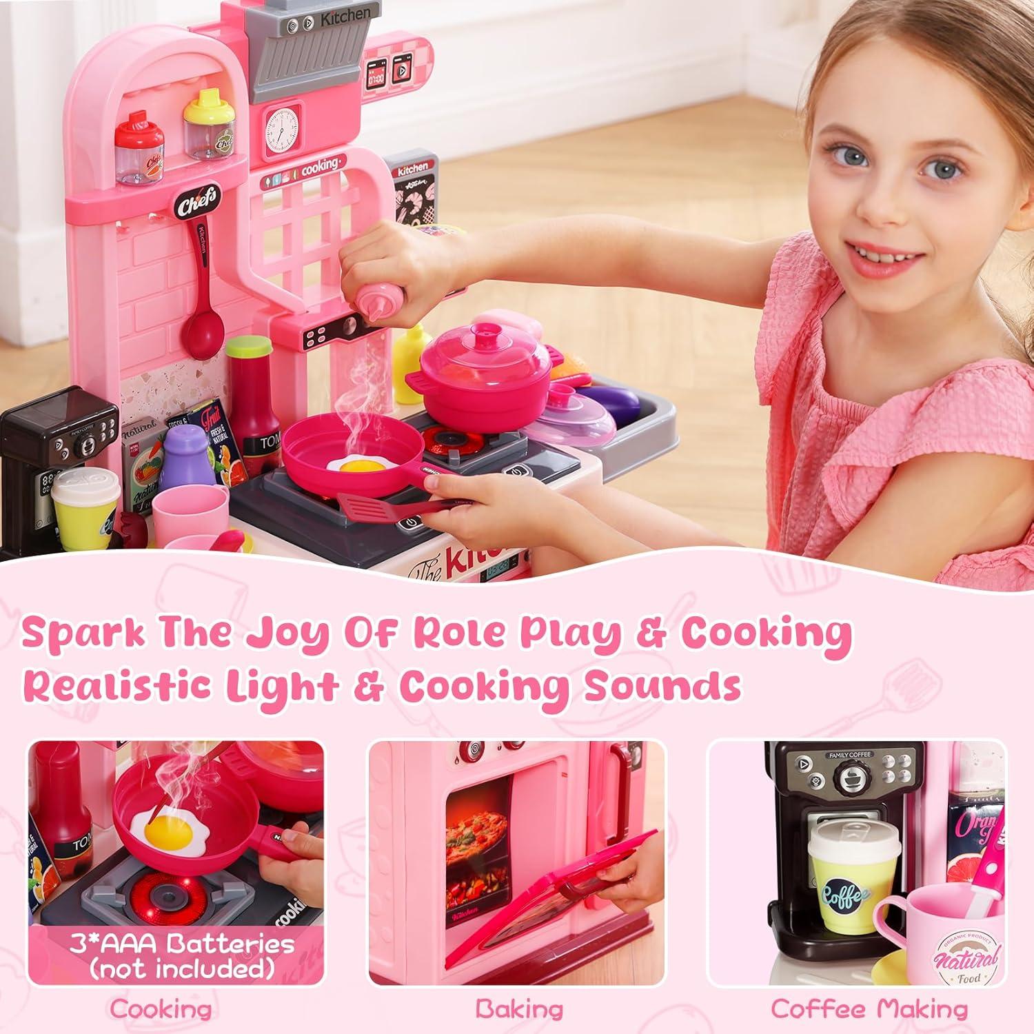 Juego de Cocina para Niños XIONG CHENG 68.8 cm Rosa