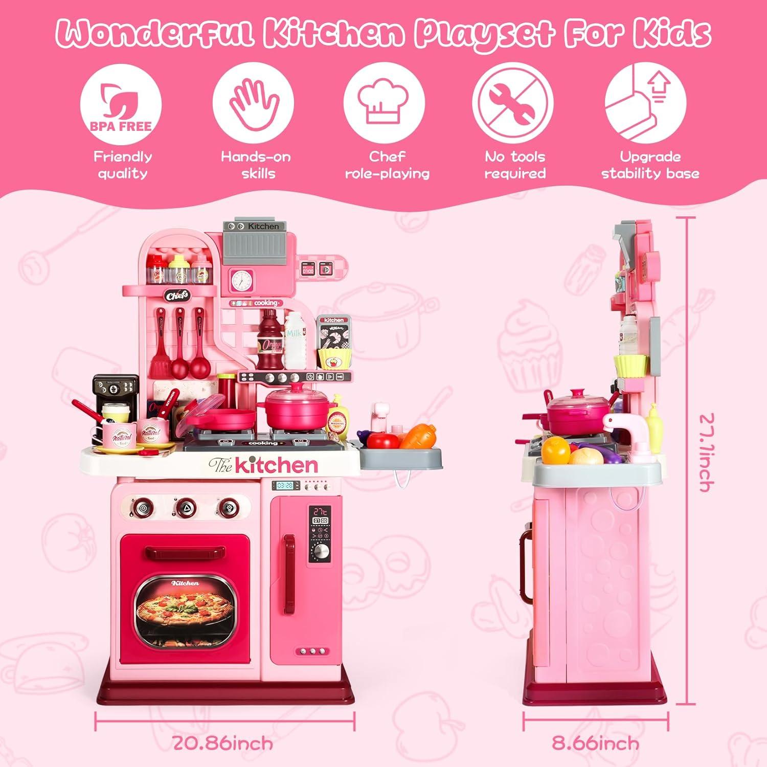 Juego de Cocina para Niños XIONG CHENG 68.8 cm Rosa