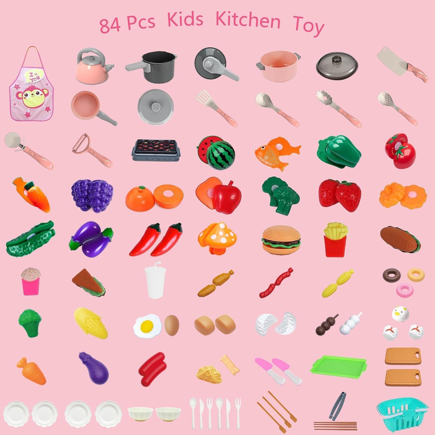 Juego de Cocina para Niños 84 Piezas PPXMEEUDC