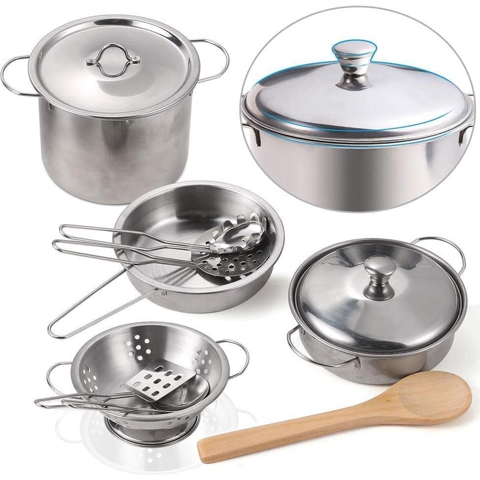 Set de Cocina de Juguete KODATEK 24 Piezas Acero Inoxidable