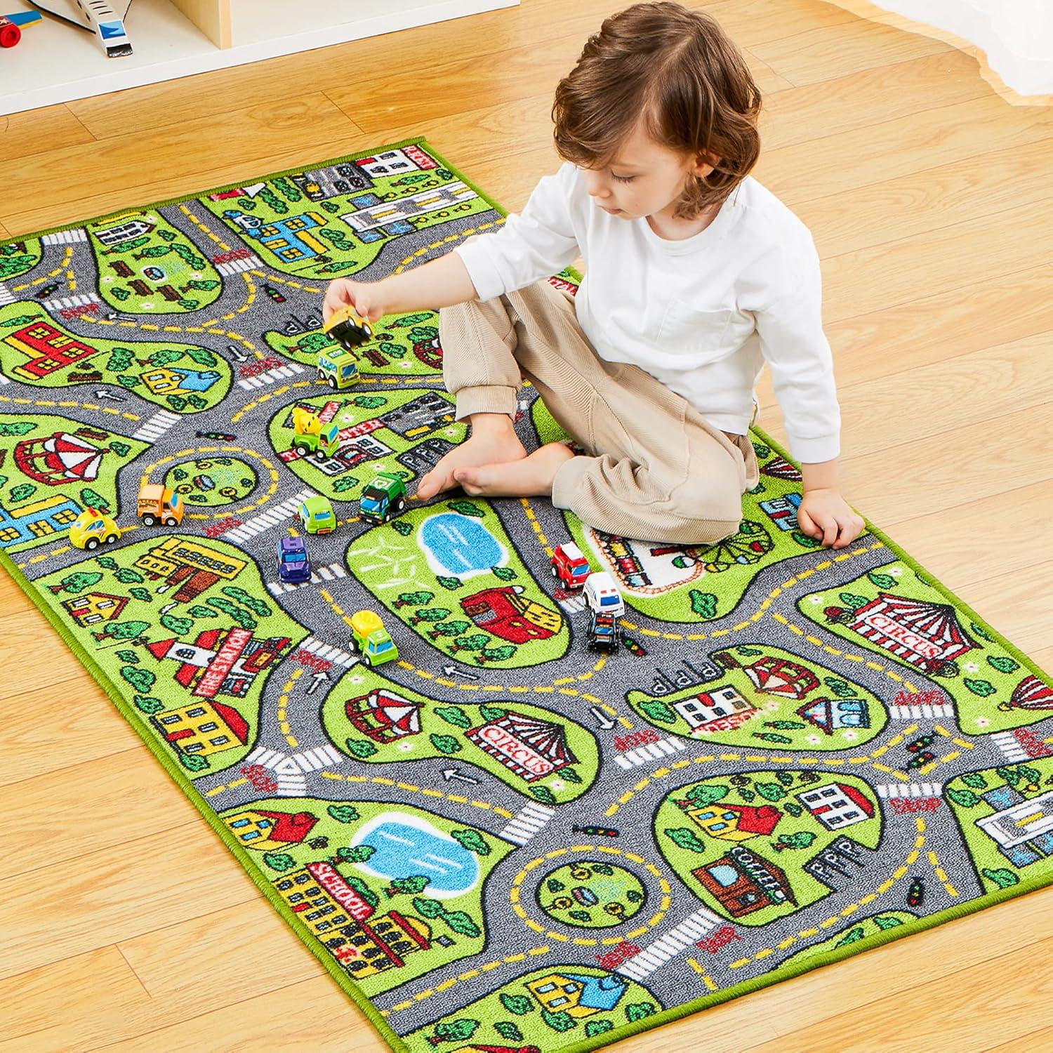 Alfombrilla de Juego Joyin 148.6x80 cm con 12 Vehículos