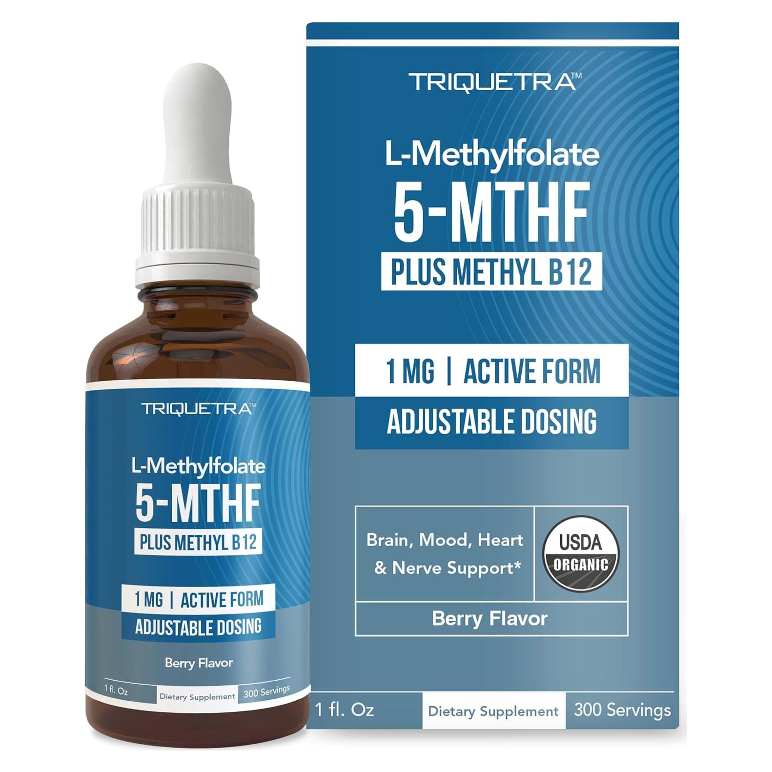 Folate Metílico Orgánico 1000 mcg Triquetra Health 29.57 ml