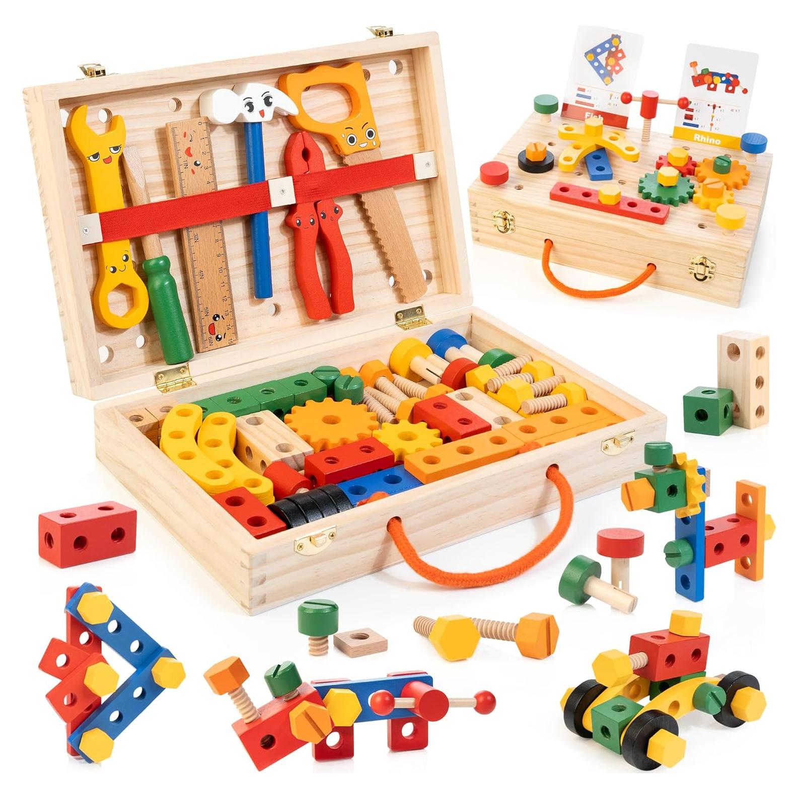 Conjunto de Herramientas de Madera WOOOMAM 90 PCS para Niños