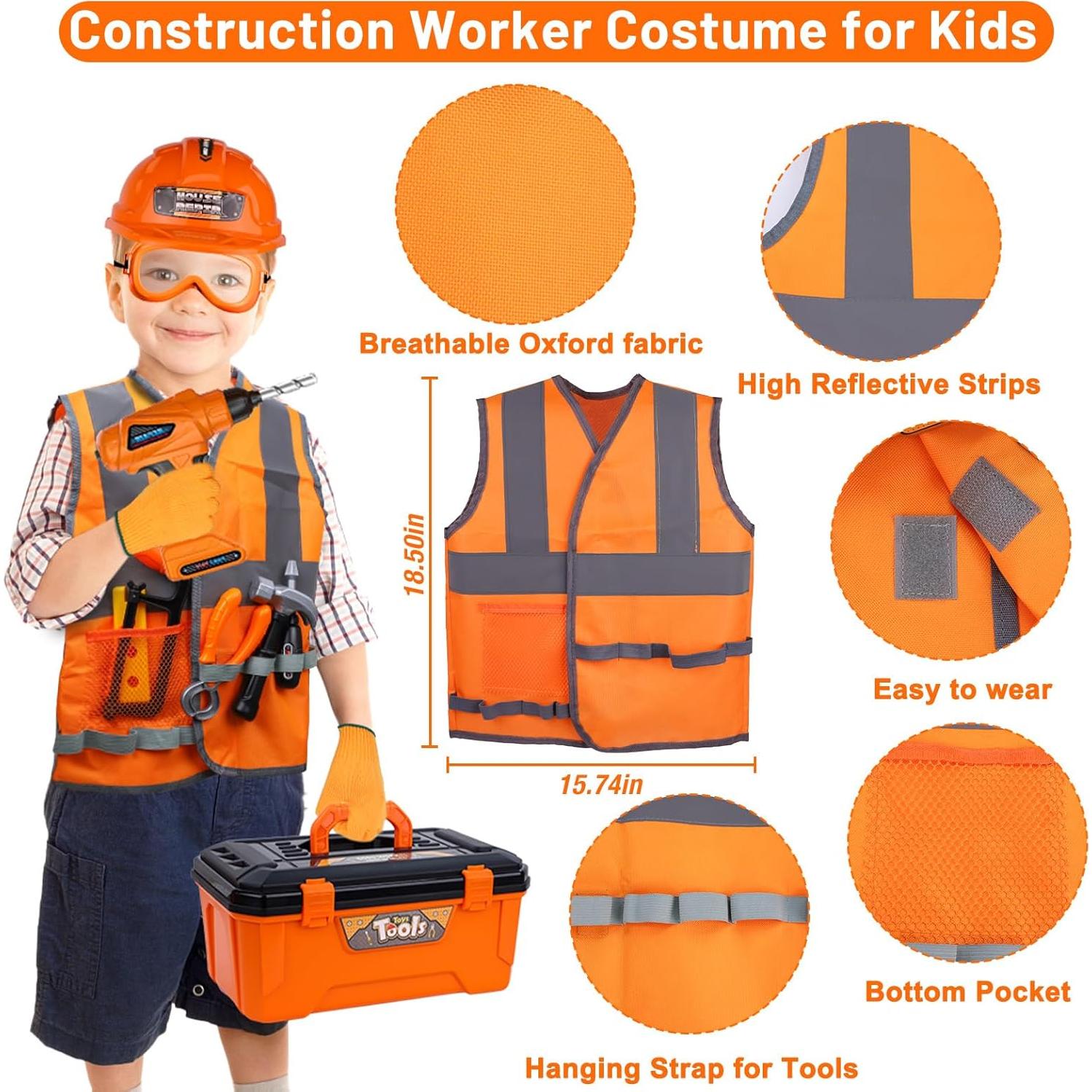 Juego de Herramientas para Niños Magic4U 50 Piezas con Taladro