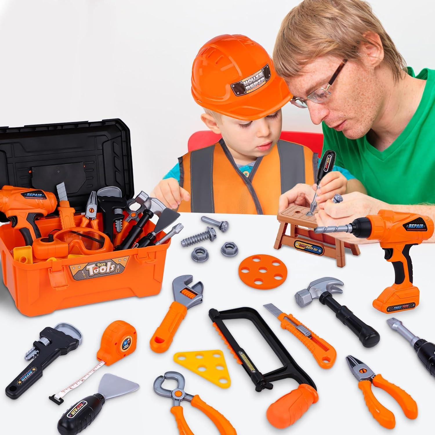 Juego de Herramientas para Niños Magic4U 50 Piezas con Taladro