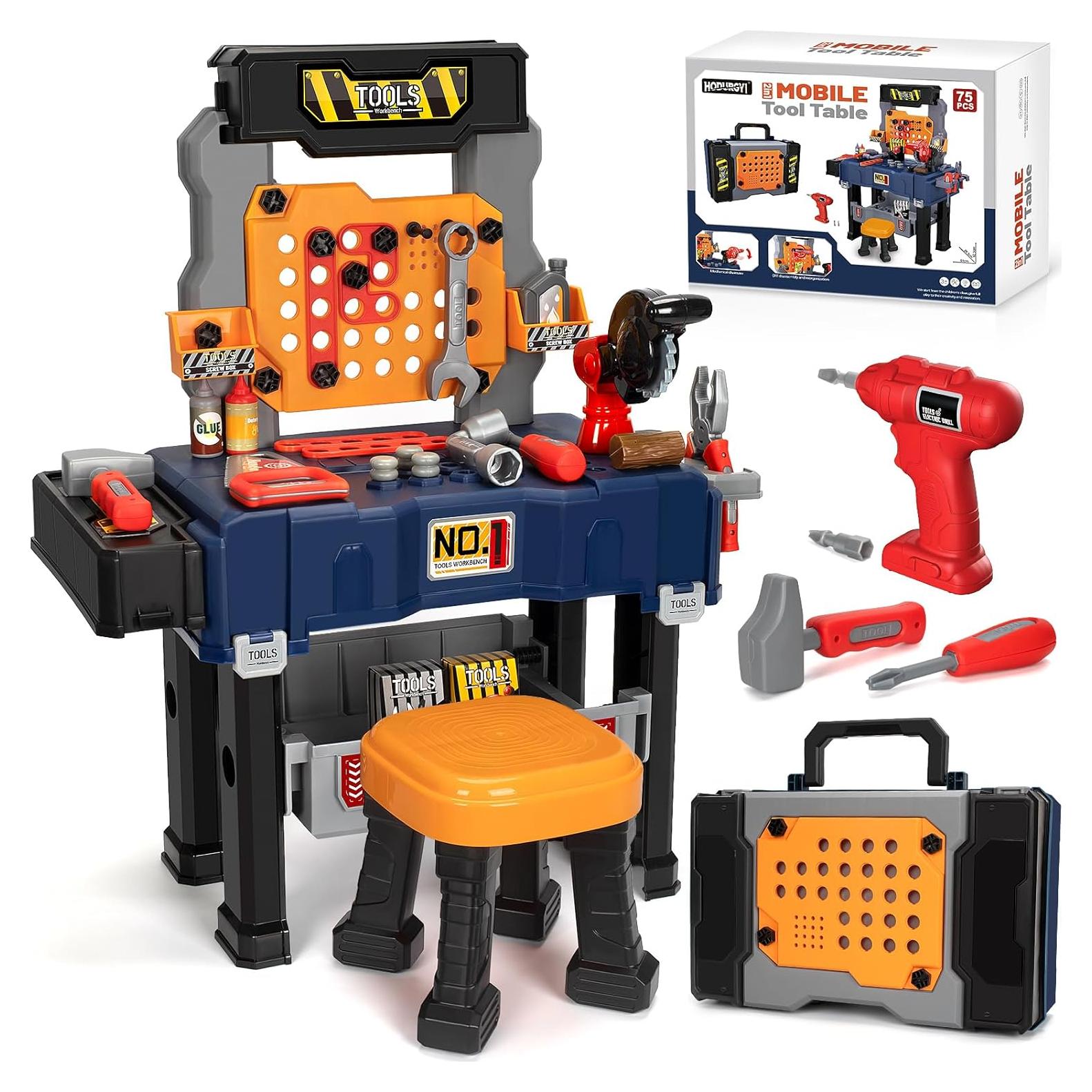 Banco de herramientas para niños Shantou 75 piezas con taladro