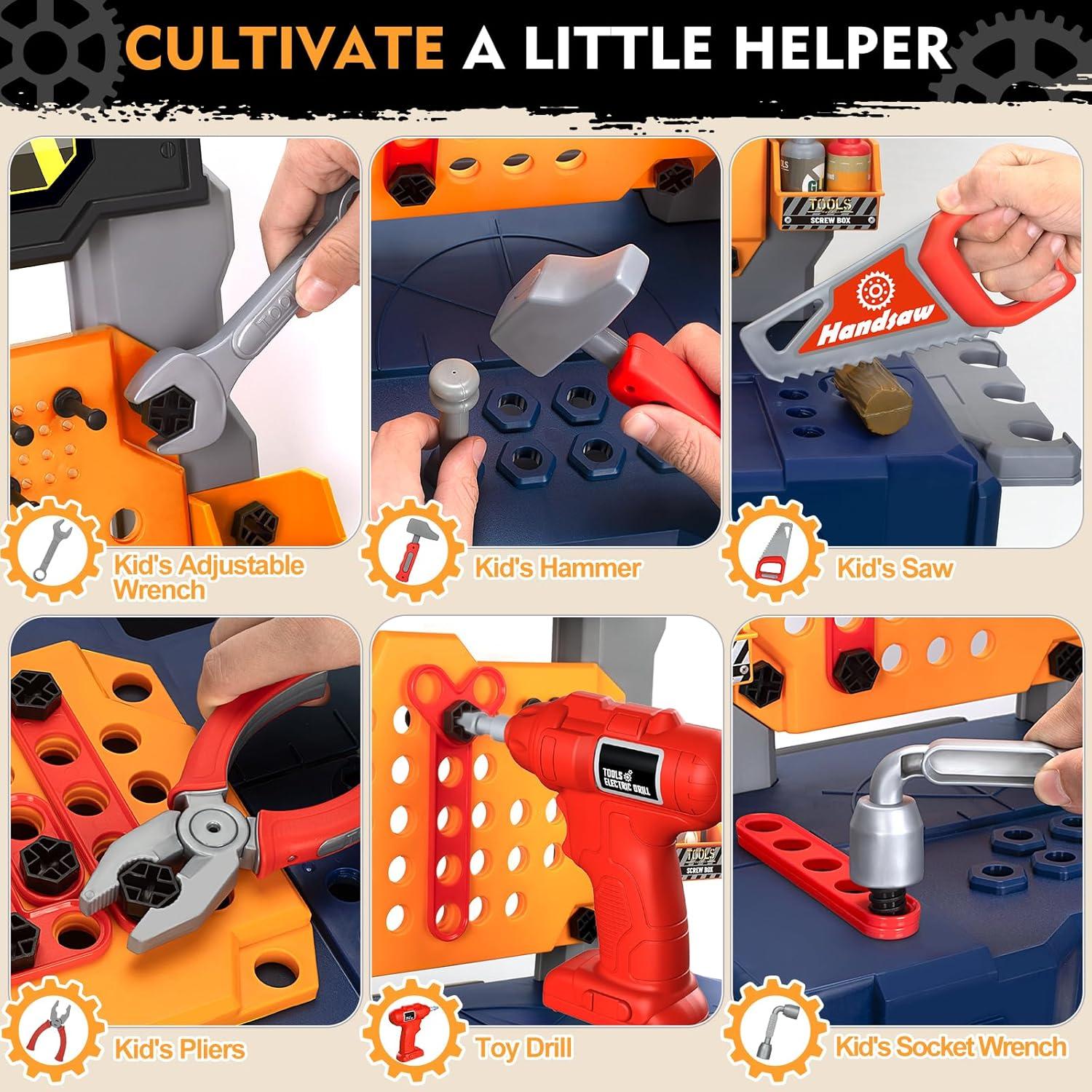 Banco de herramientas para niños Shantou 75 piezas con taladro