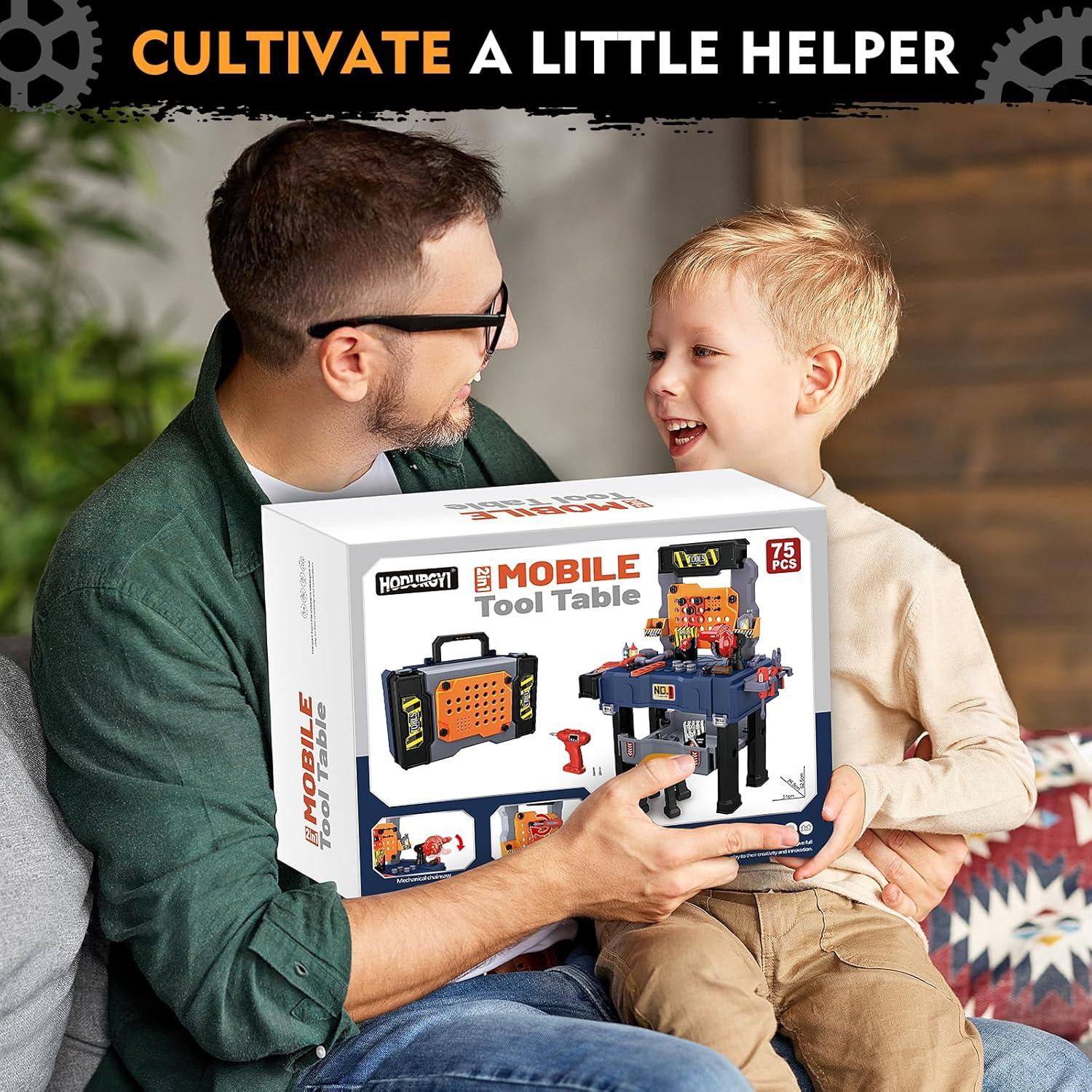 Banco de herramientas para niños Shantou 75 piezas con taladro